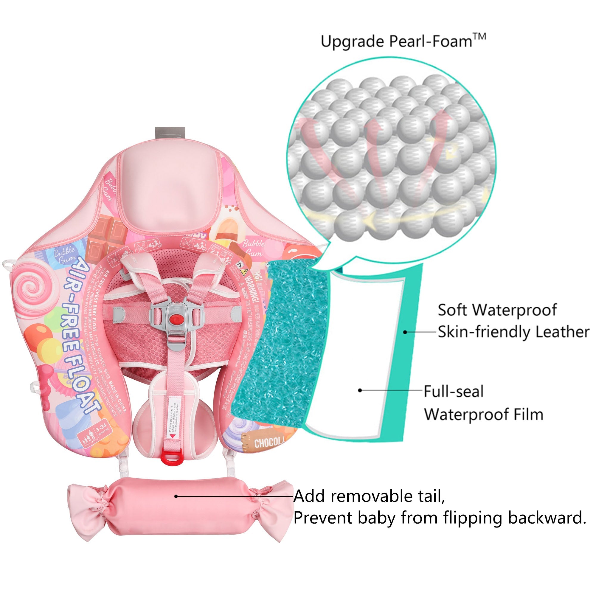FoamCore™ Waterproof Deluxe Baby Float - Candy