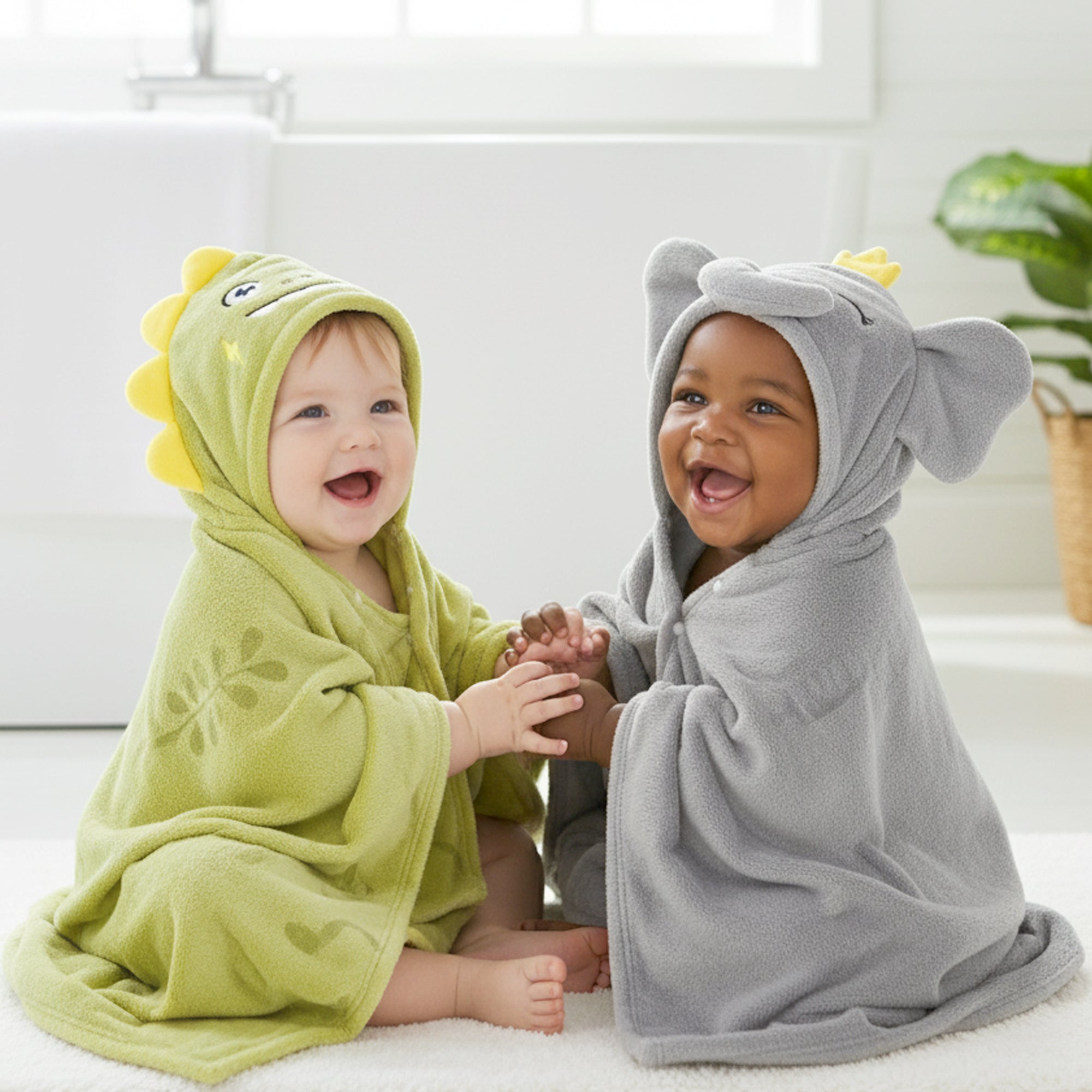 HoodieHug™ Baby Towel - Pottyrex & Snackyphant