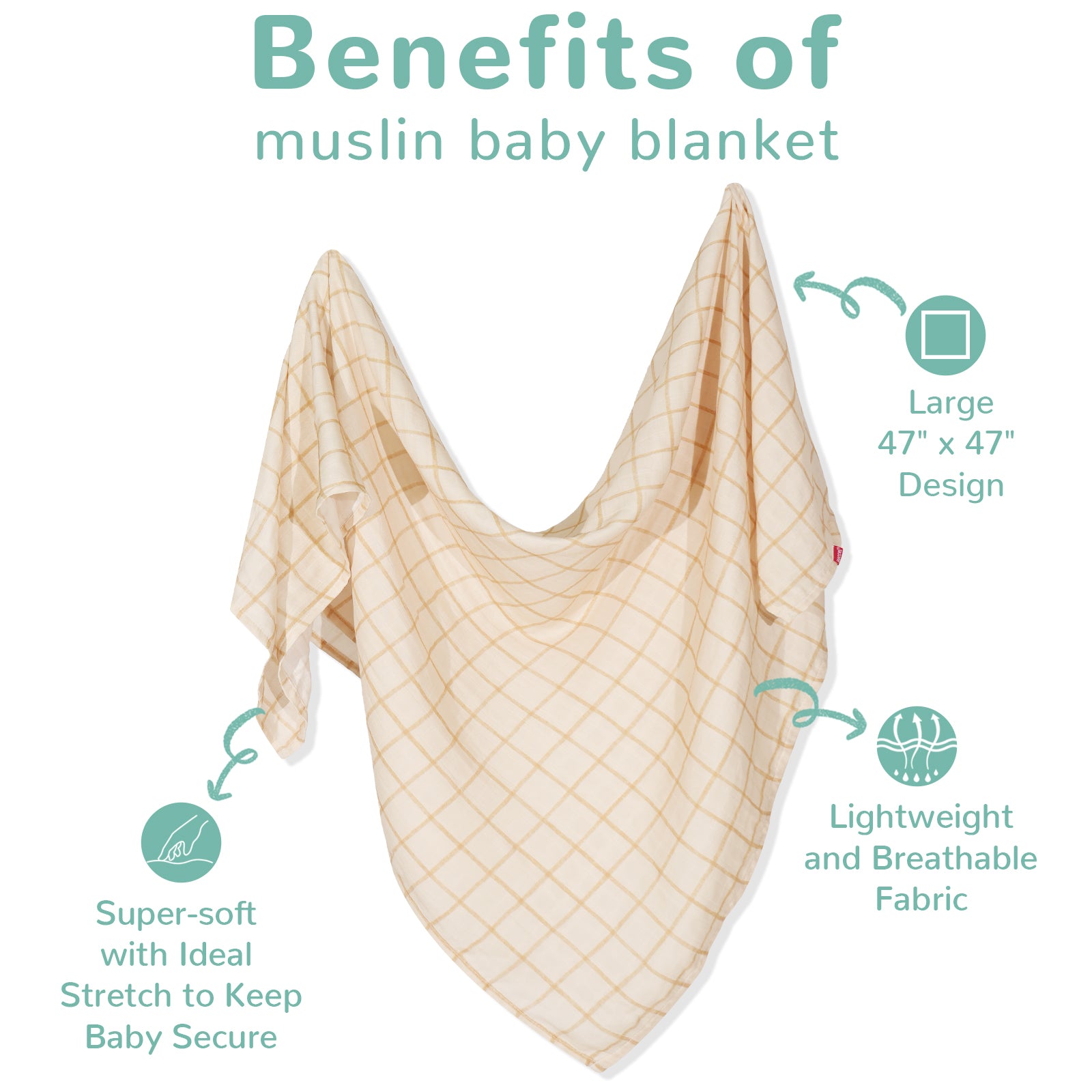 Baby Swaddles - Soft Check