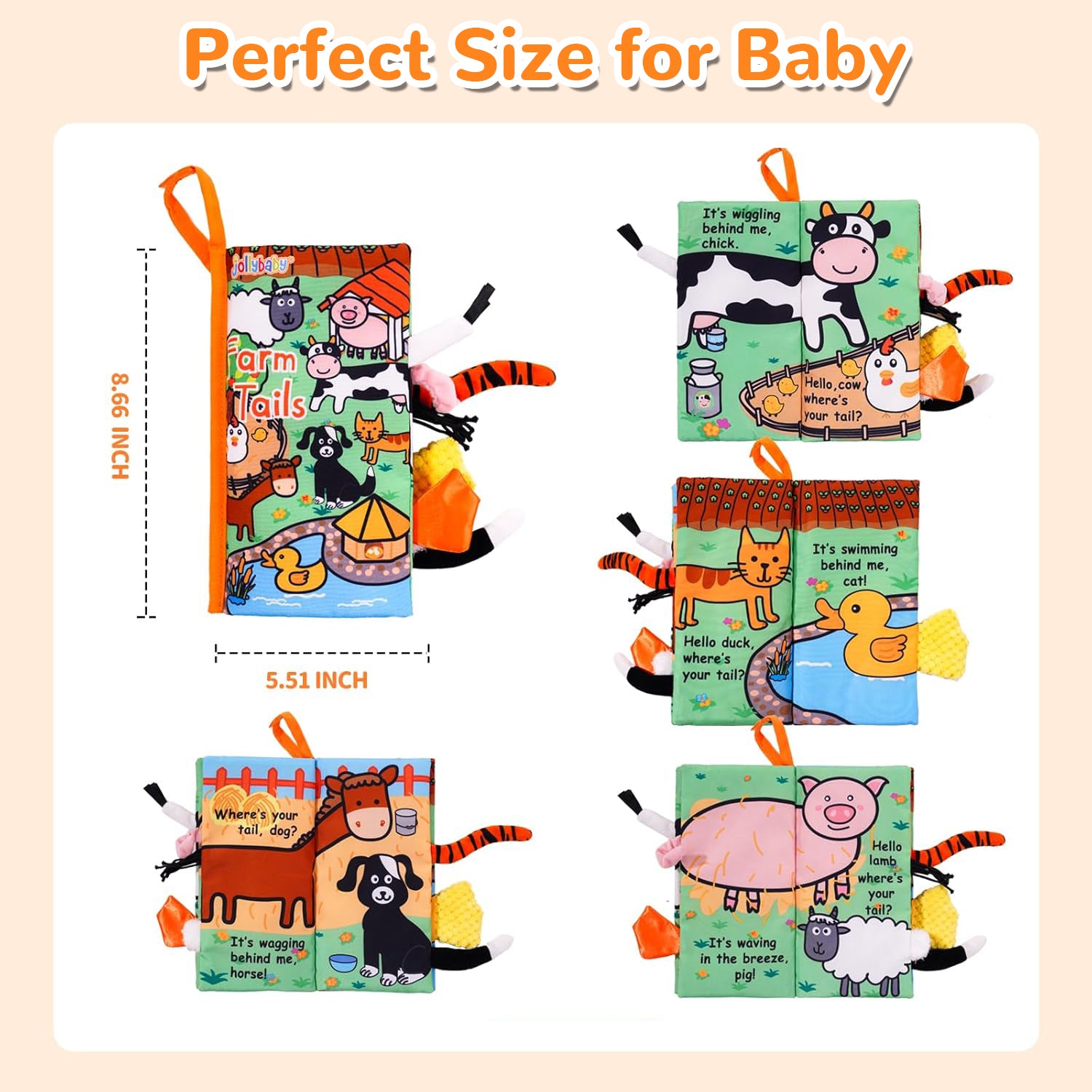 Tail Friends™ Sensory Cloth Book - Farm
