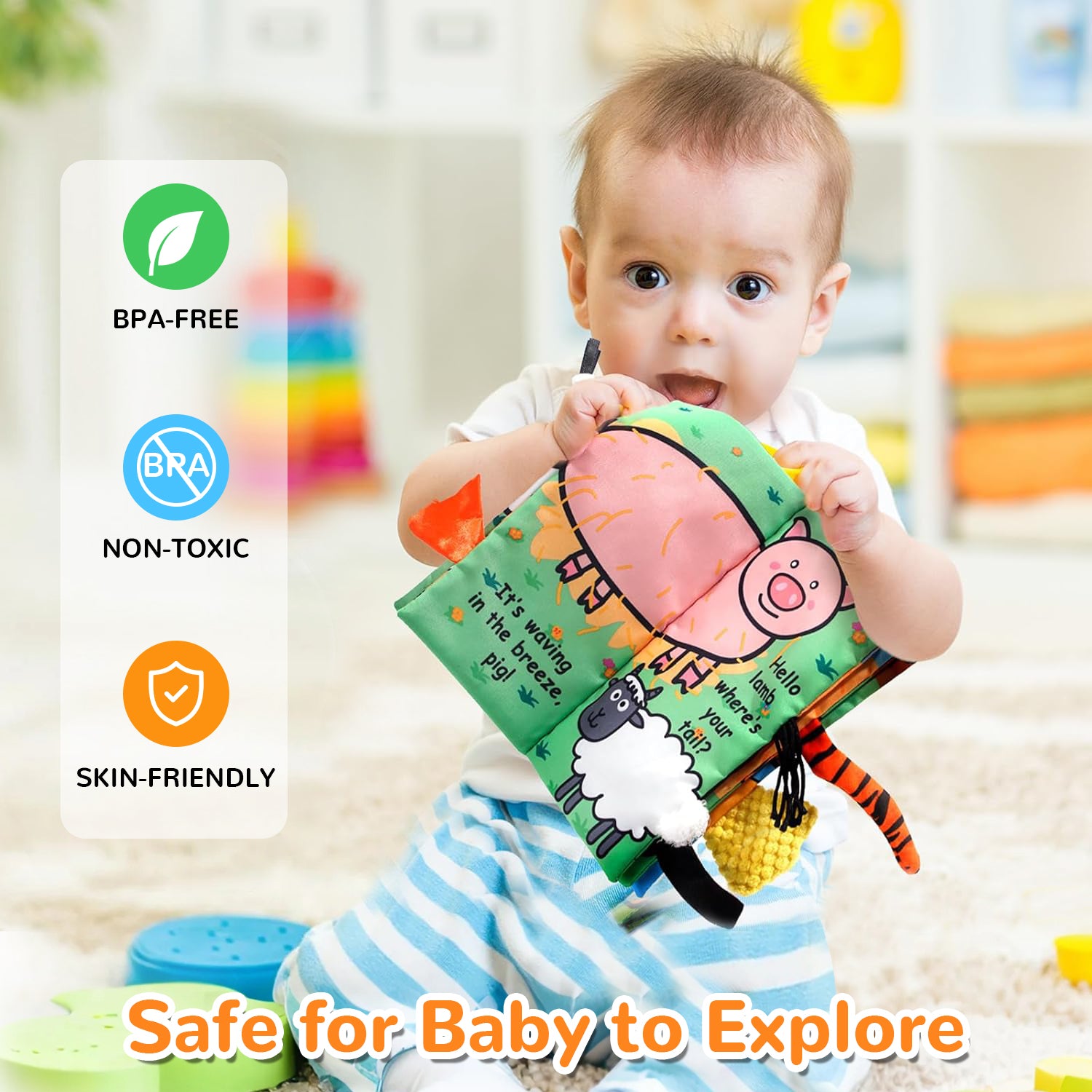 Tail Friends™ Sensory Cloth Book - Farm