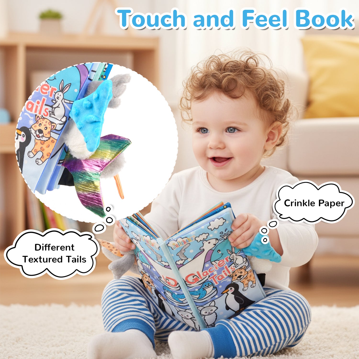Tail Friends™ Sensory Cloth Book - Glacier