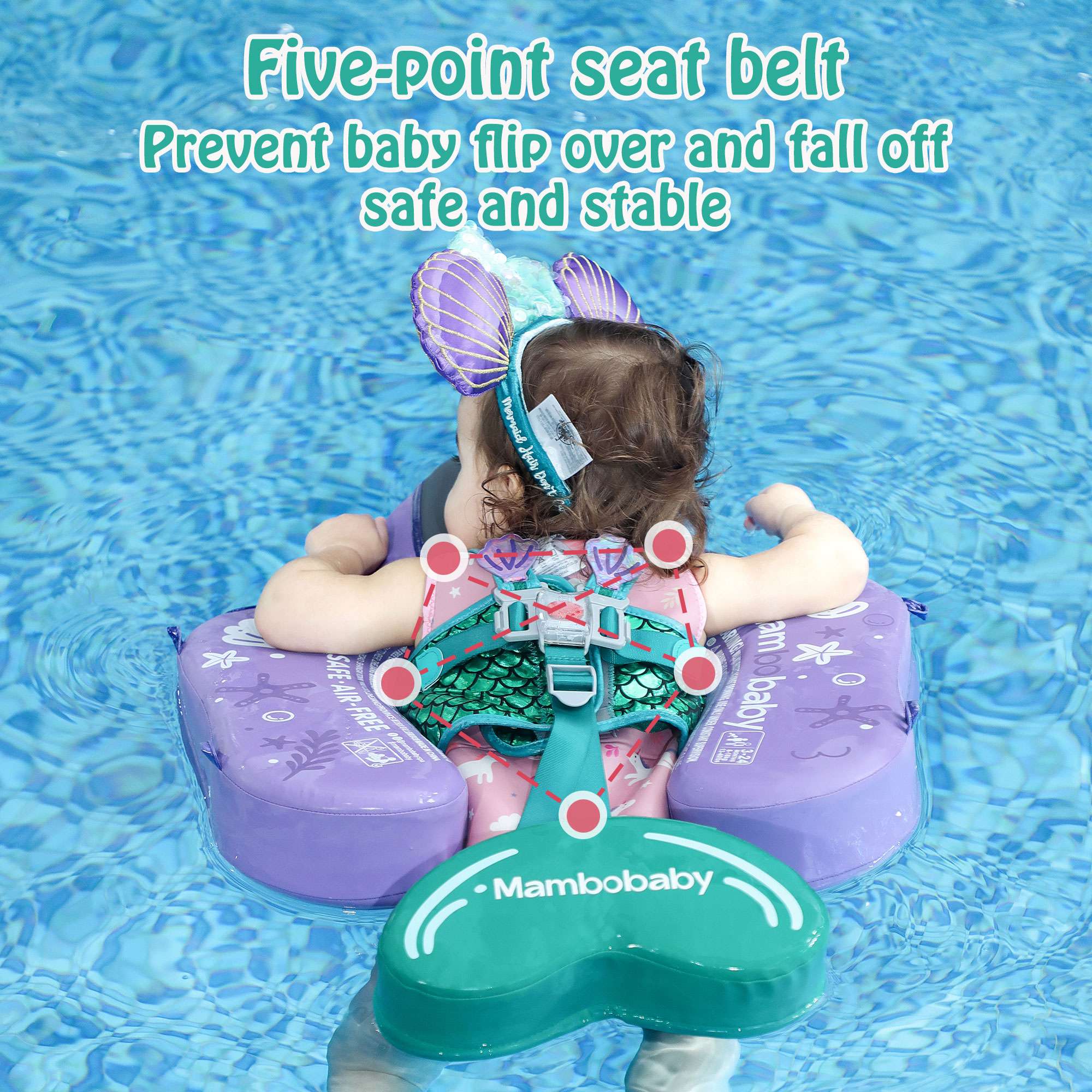 FoamCore™ Waterproof Deluxe Baby Float | Mermaid