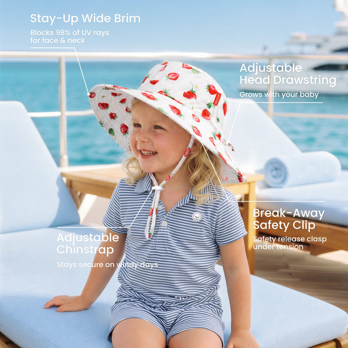 PackNest Sun Hat - Strawberry