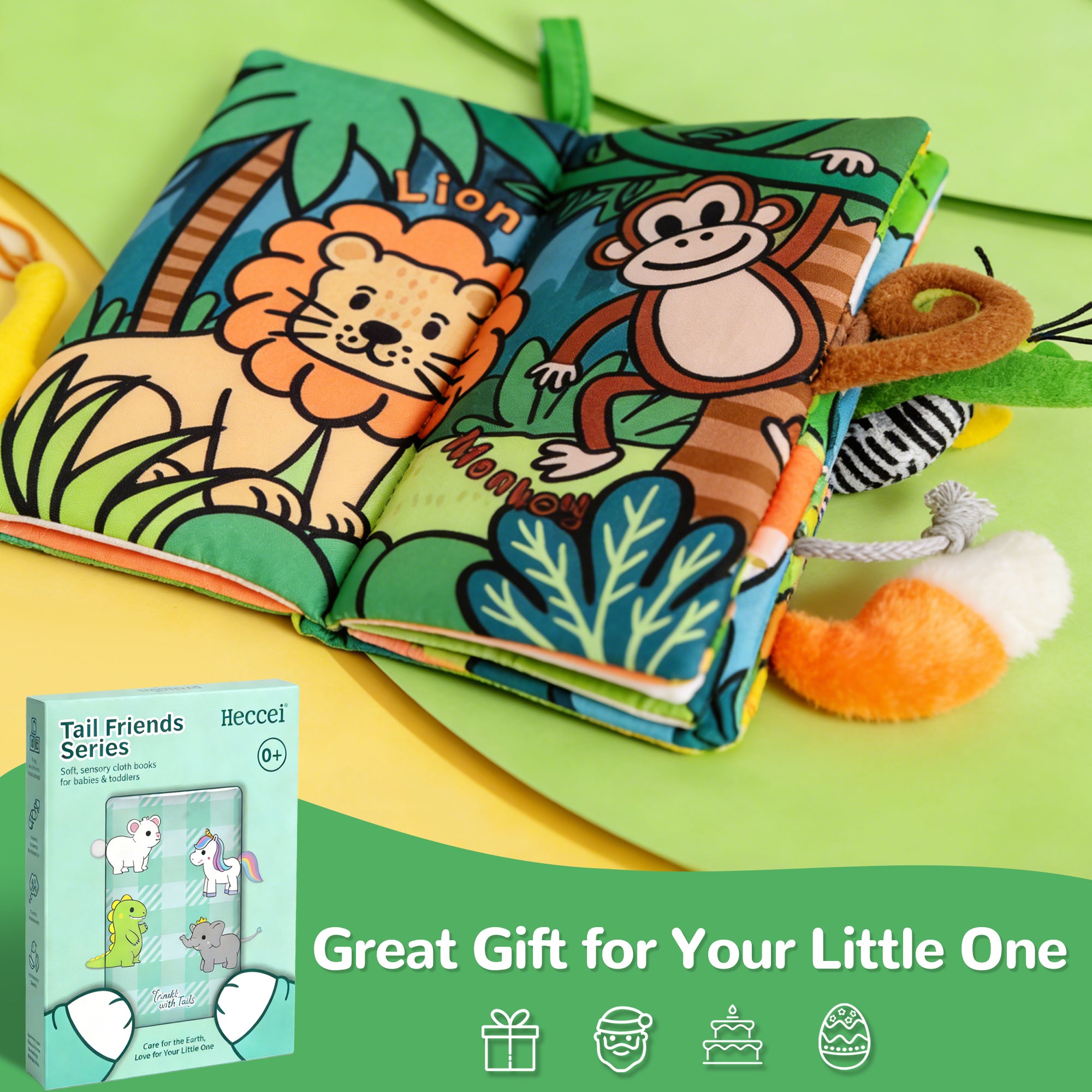 Tail Friends™ Sensory Cloth Book - Animal Tail