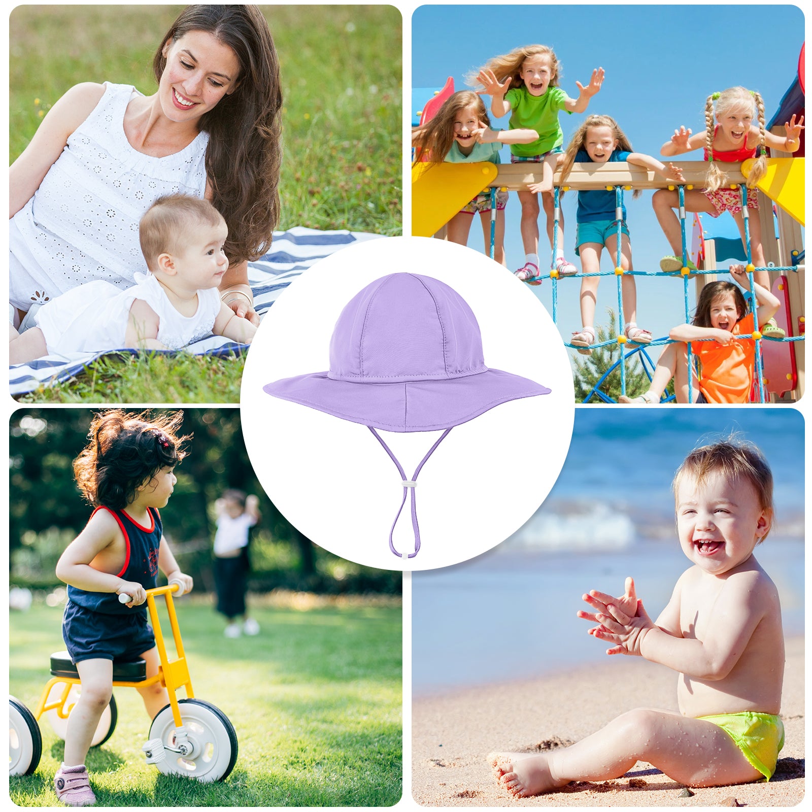 WhaleFold™ Baby Sun Hat - Purple