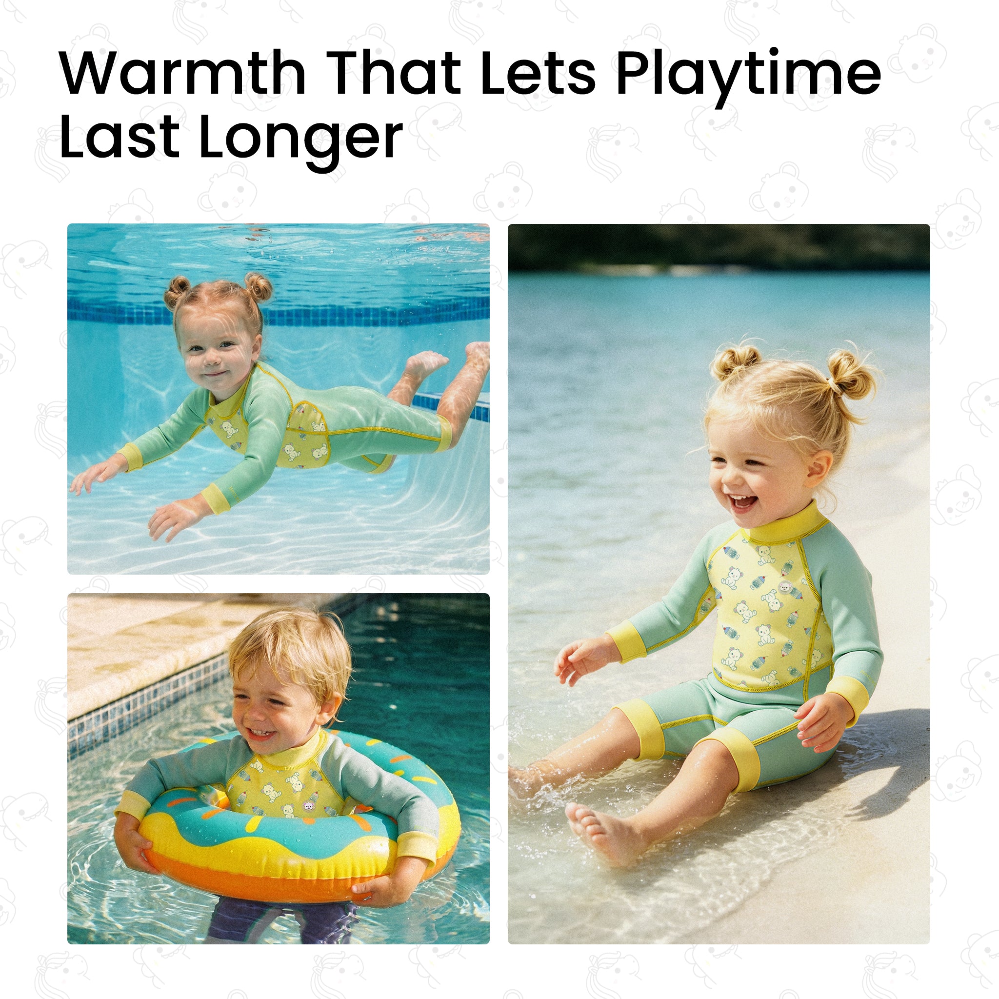 Baby Swim Wetsuit - Hecceibear Green