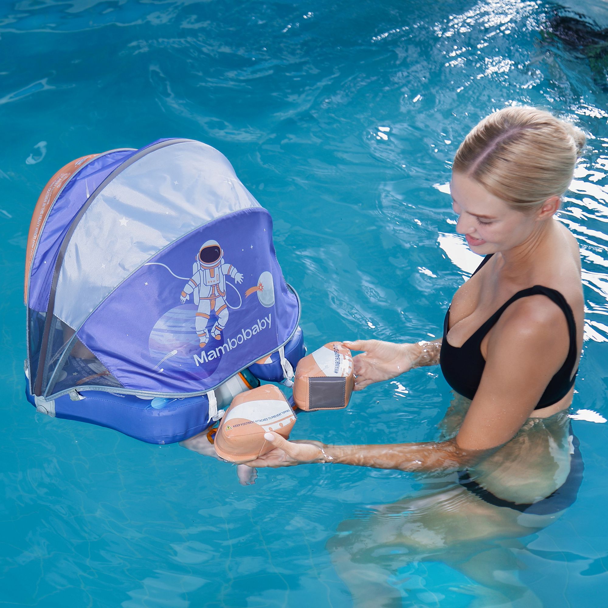 FoarmCore™ Baby Float Astronaut with 3D UPF 50+ Sun Canopy