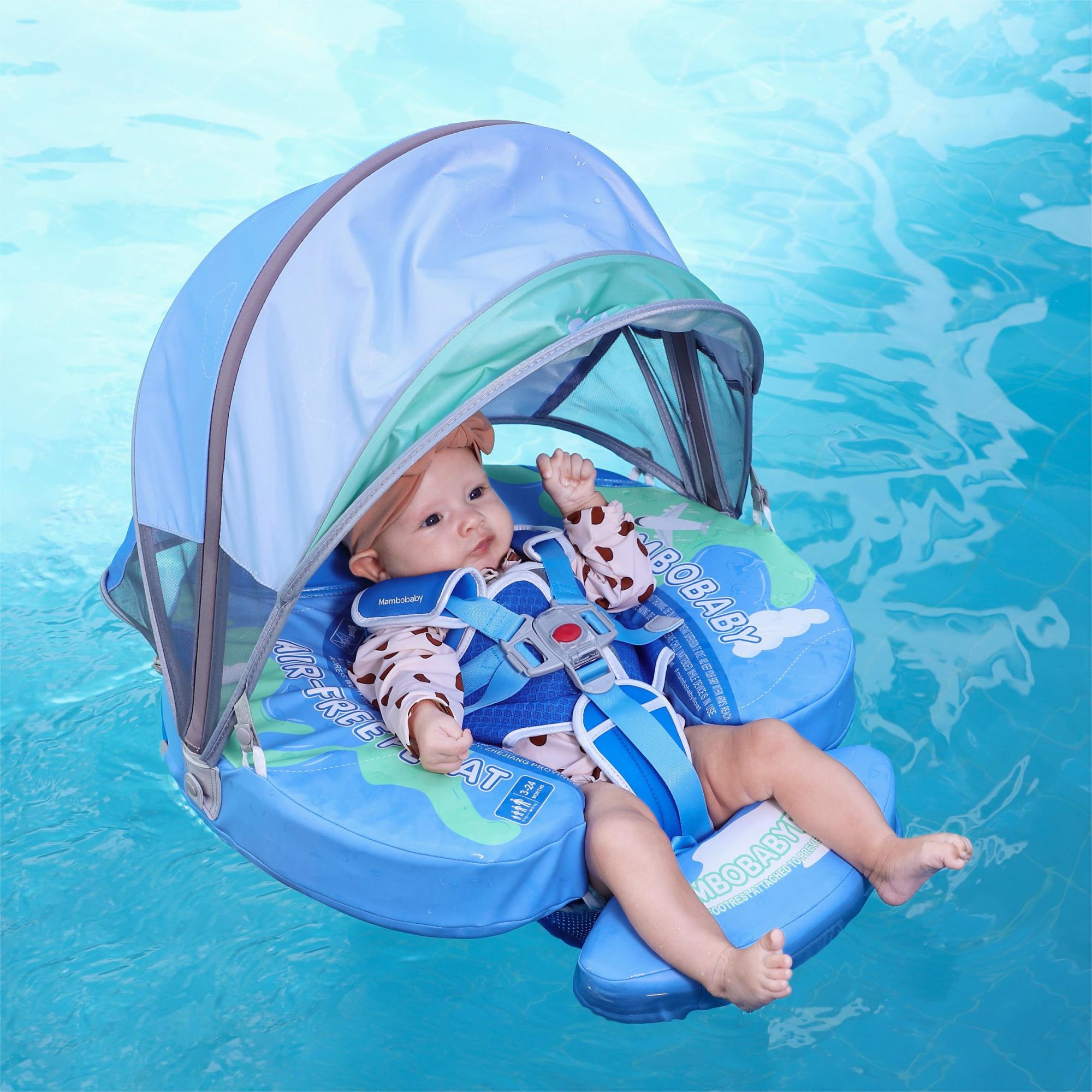 FoarmCore™ Baby Float Earth with 3D UPF 50+ Sun Canopy