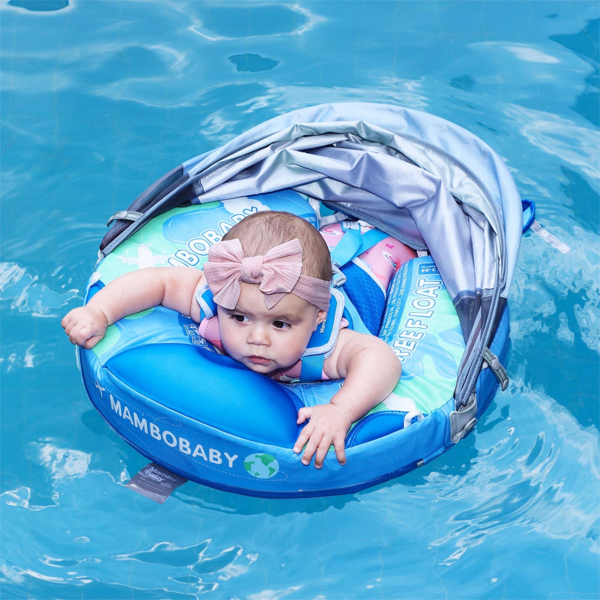 FoarmCore™ Baby Float Earth with 3D UPF 50+ Sun Canopy