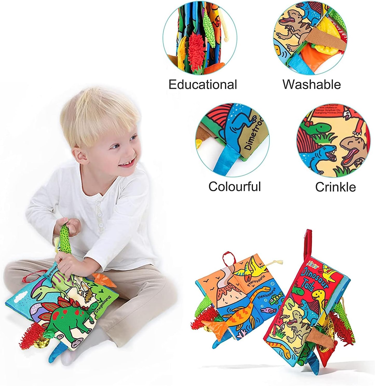 Tail Friends™ Sensory Cloth Book - Dino