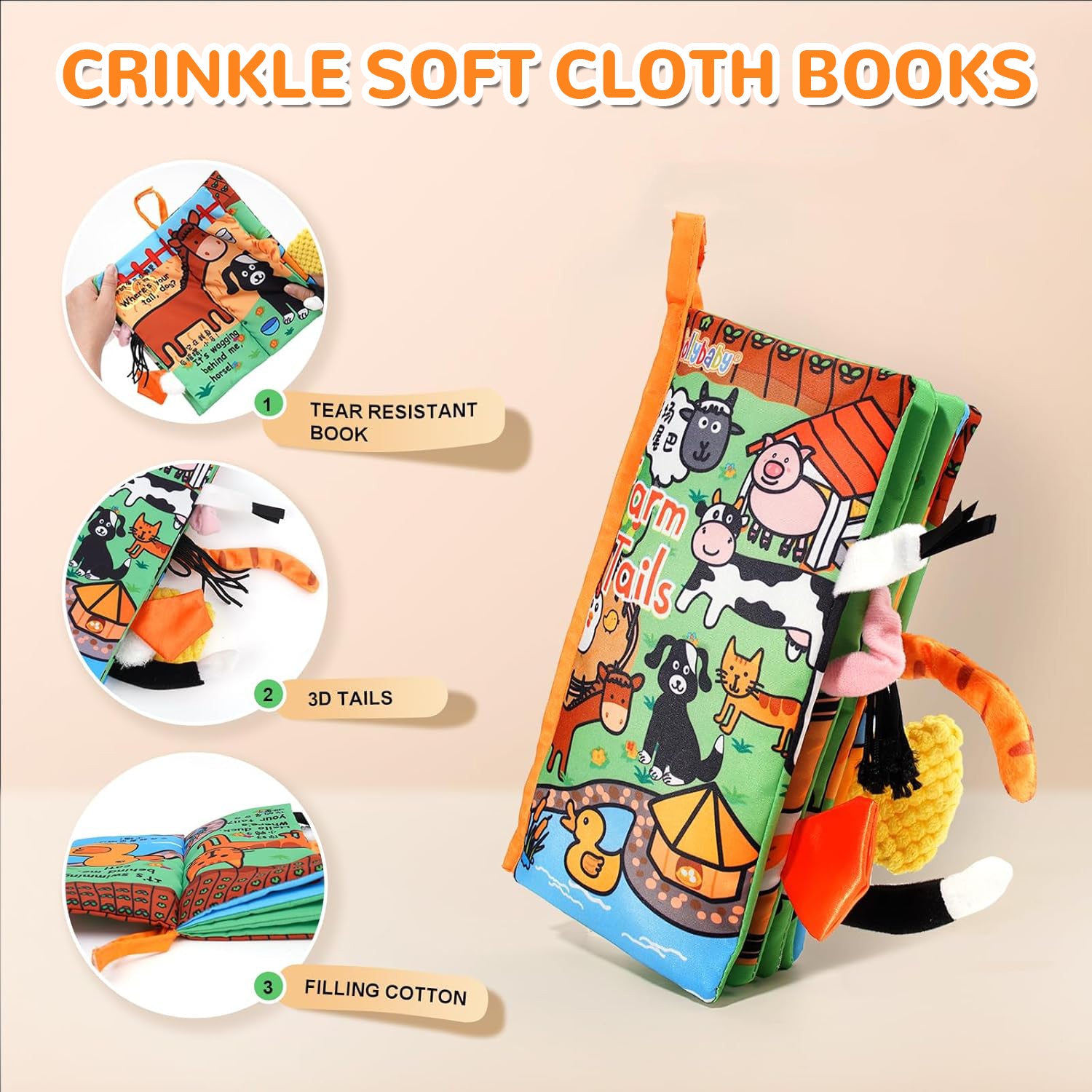 Tail Friends™ Sensory Cloth Book - Farm