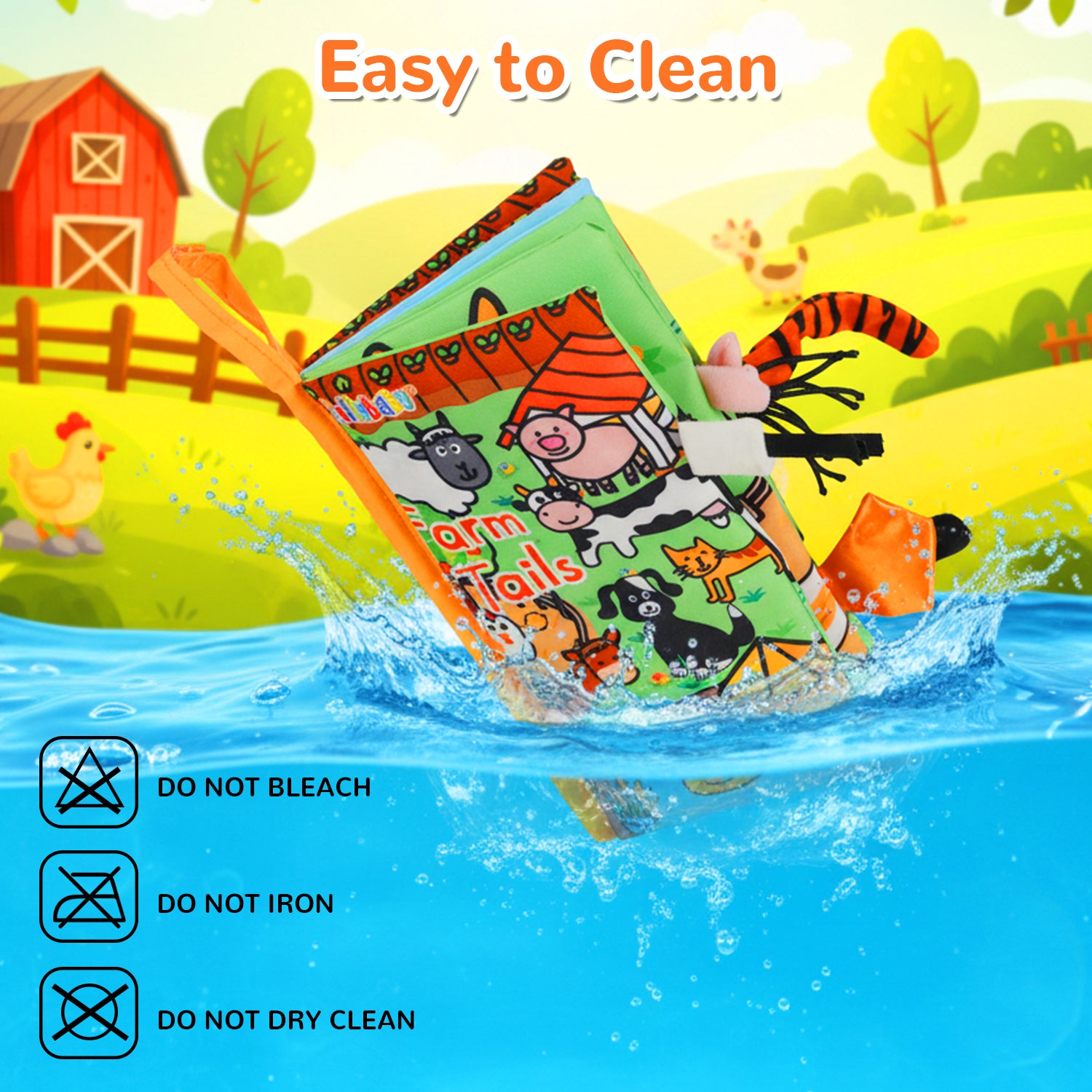 Tail Friends™ Sensory Cloth Book - Farm