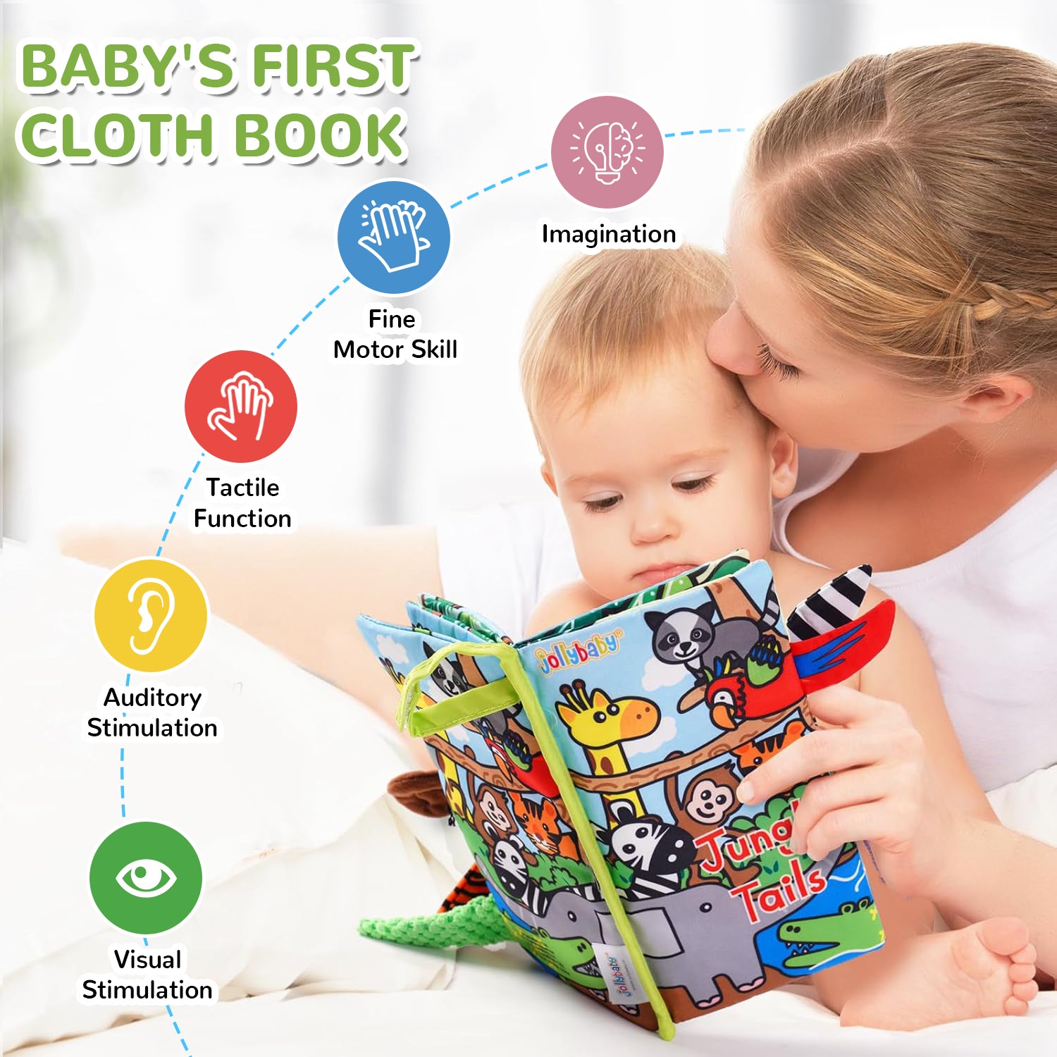 Tail Friends™ Sensory Cloth Book - Jungle