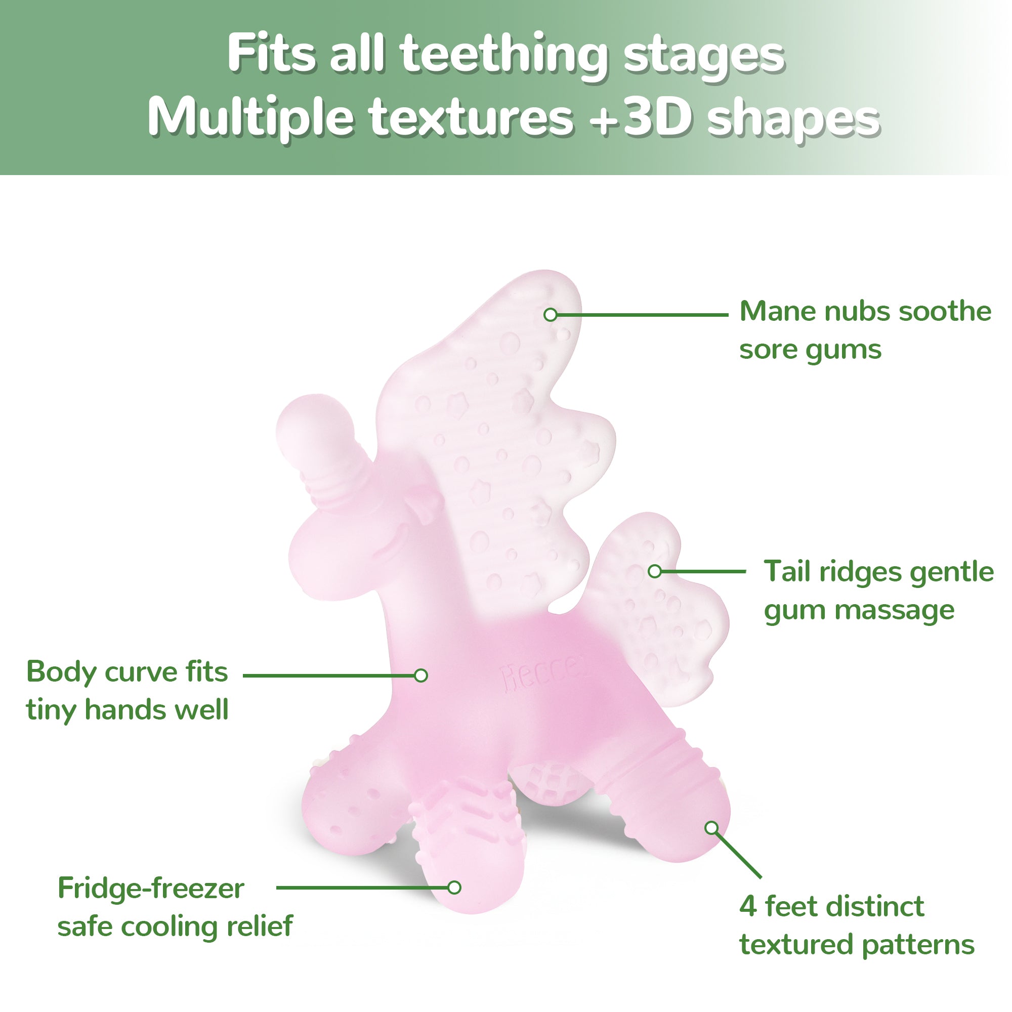 Dreamiecorn™ Baby Teether - Blush Glow