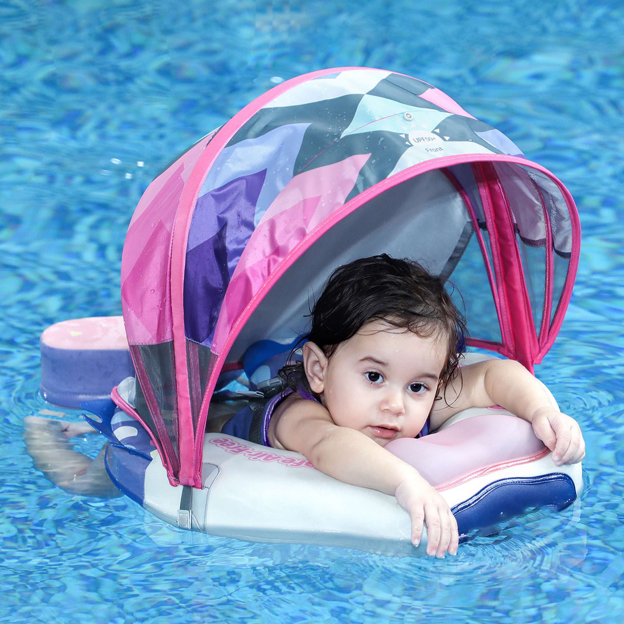 HECCEI Baby Float with Canopy Colorfish