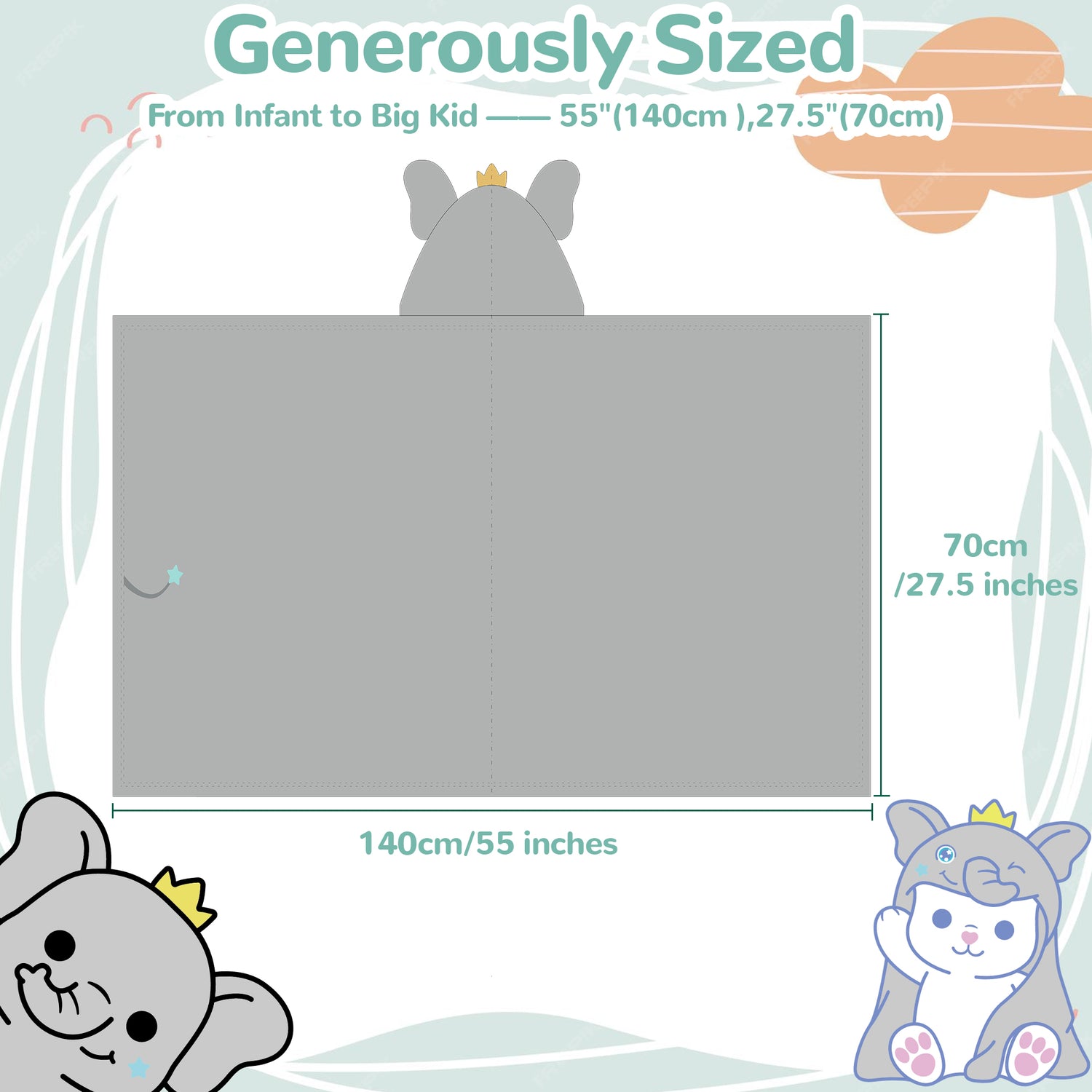 HoodieHug™ Baby Towel - Snackyphant