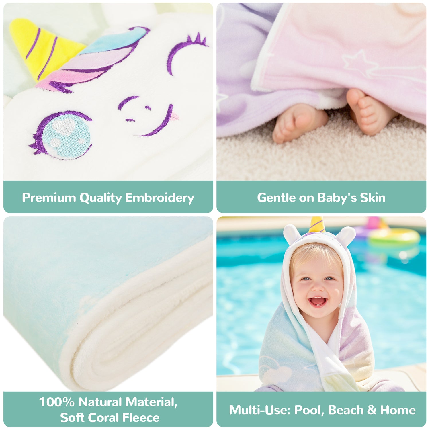 HoodieHug™ Baby Towel - Dreamiecorn