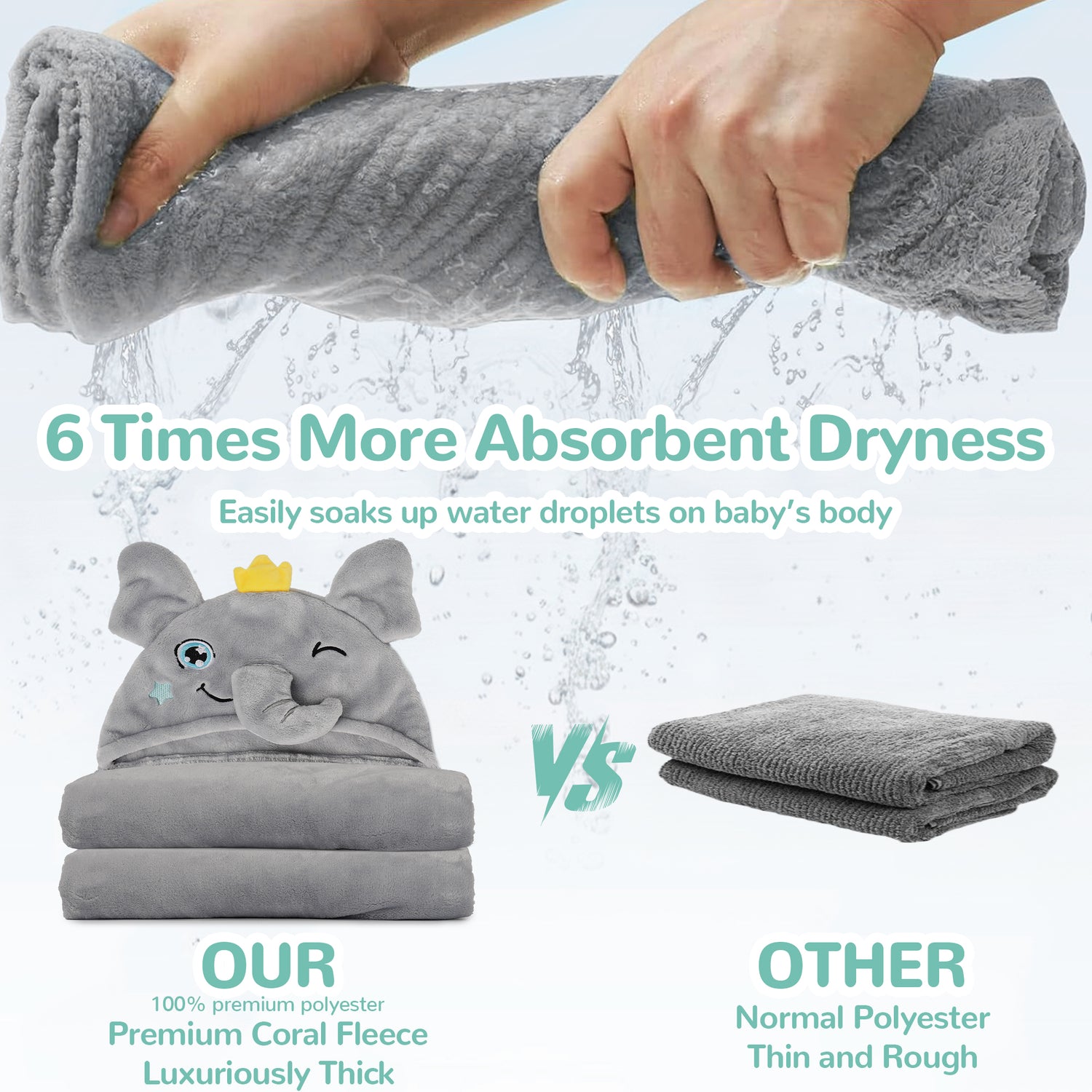 HoodieHug™ Baby Towel - Snackyphant