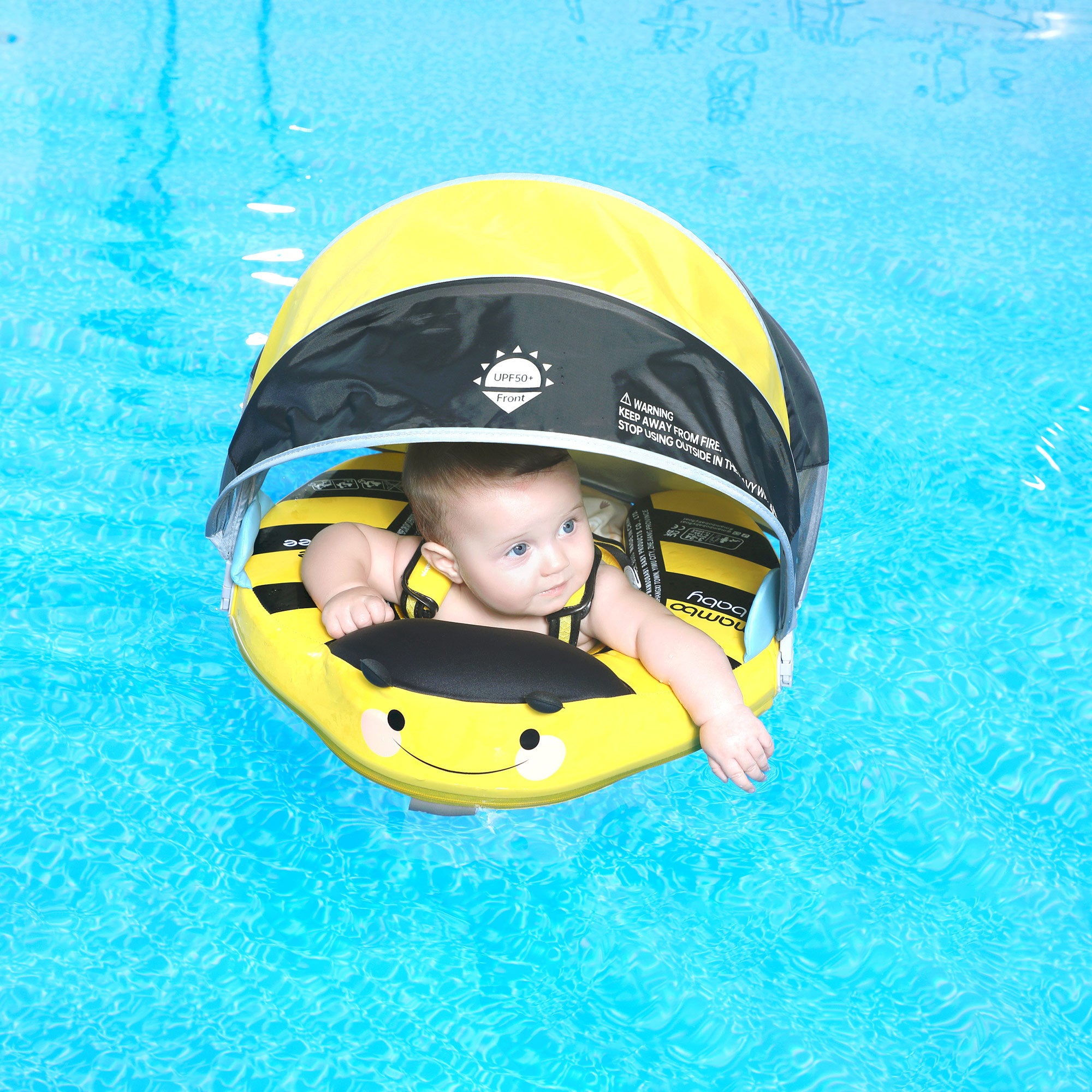 FoarmCore™ Baby Float HoneyBee with 3D UPF 50+ Sun Canopy