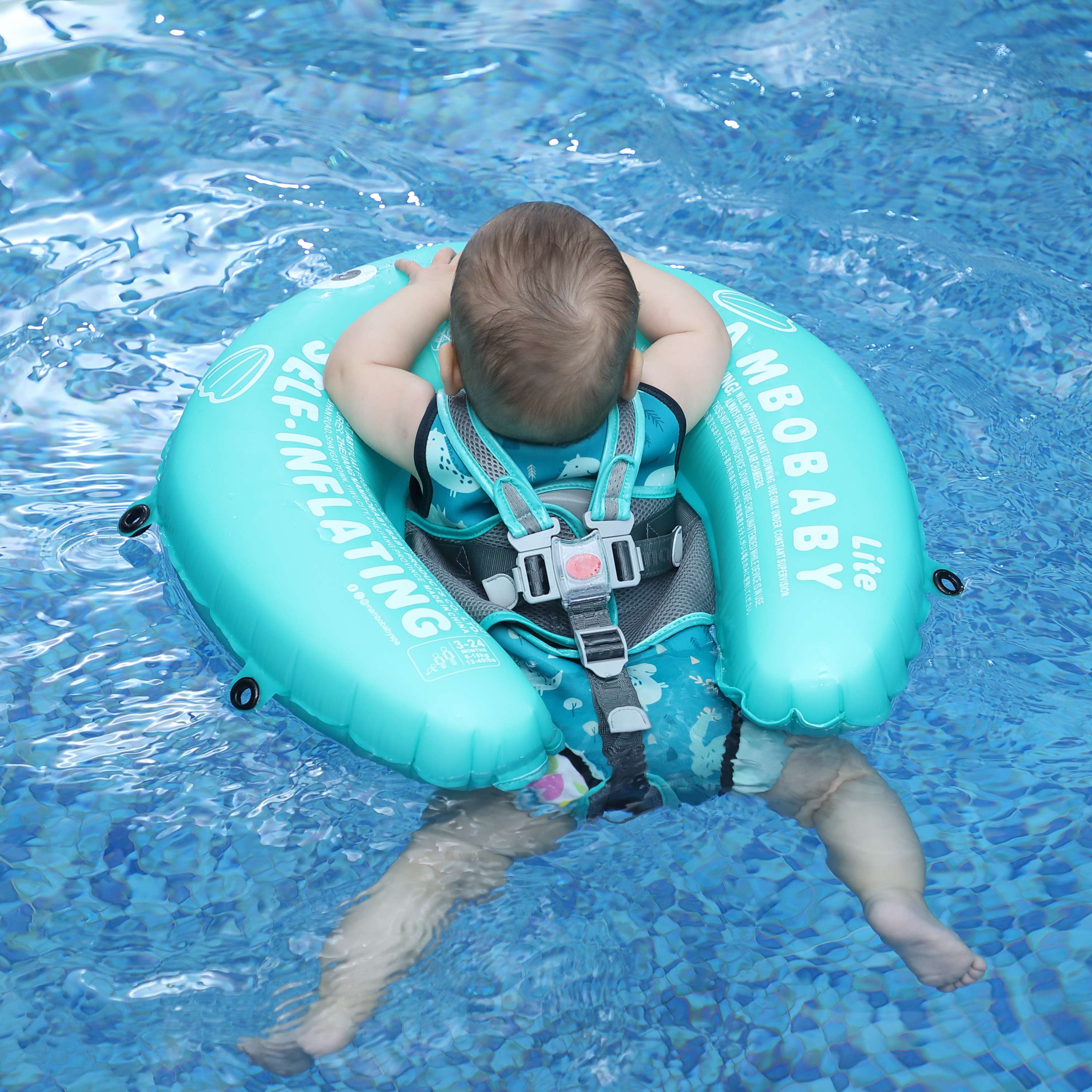 Mambobaby Self-Inflatable Baby Float with Canopy Lite