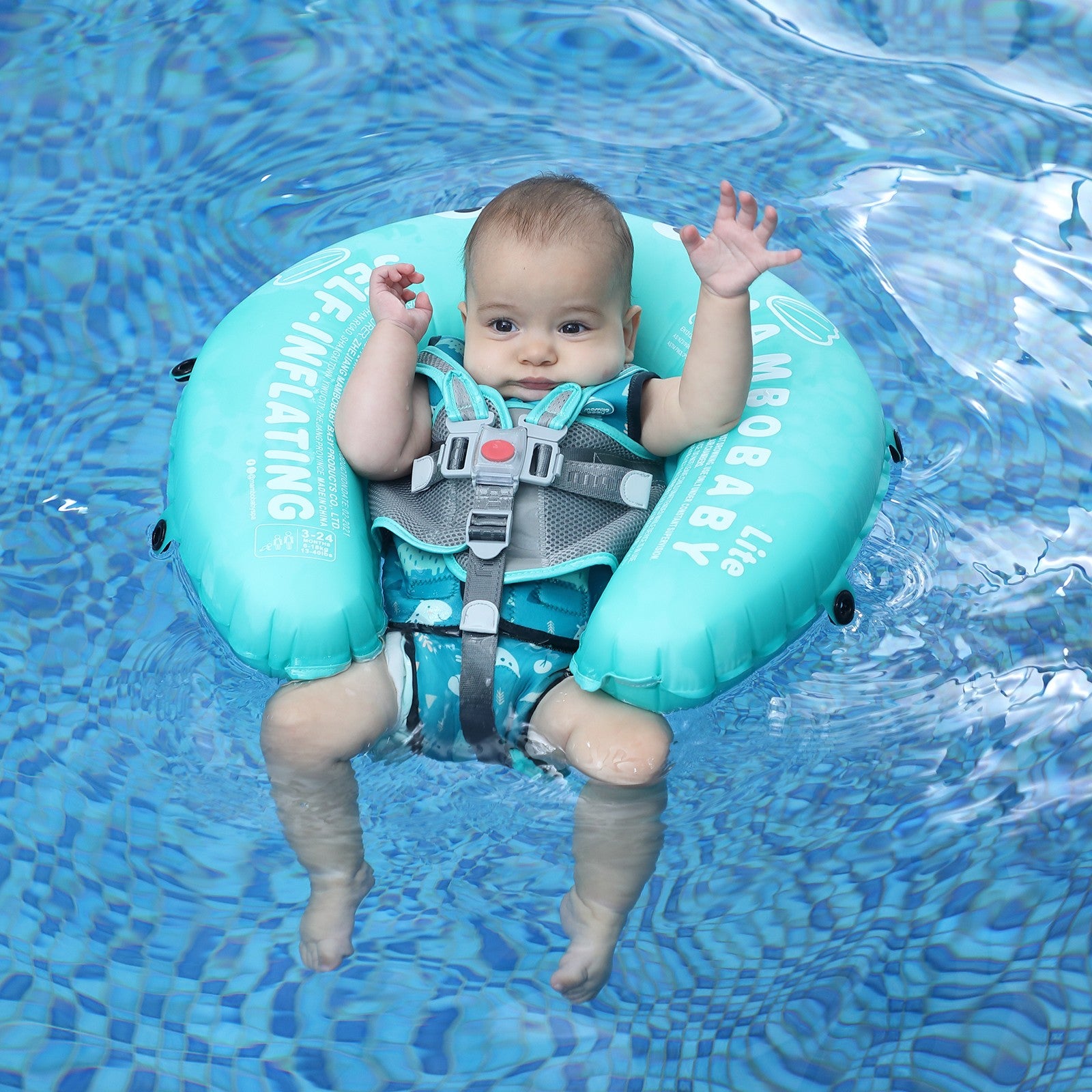 Mambobaby Self-Inflatable Baby Float with Canopy Lite