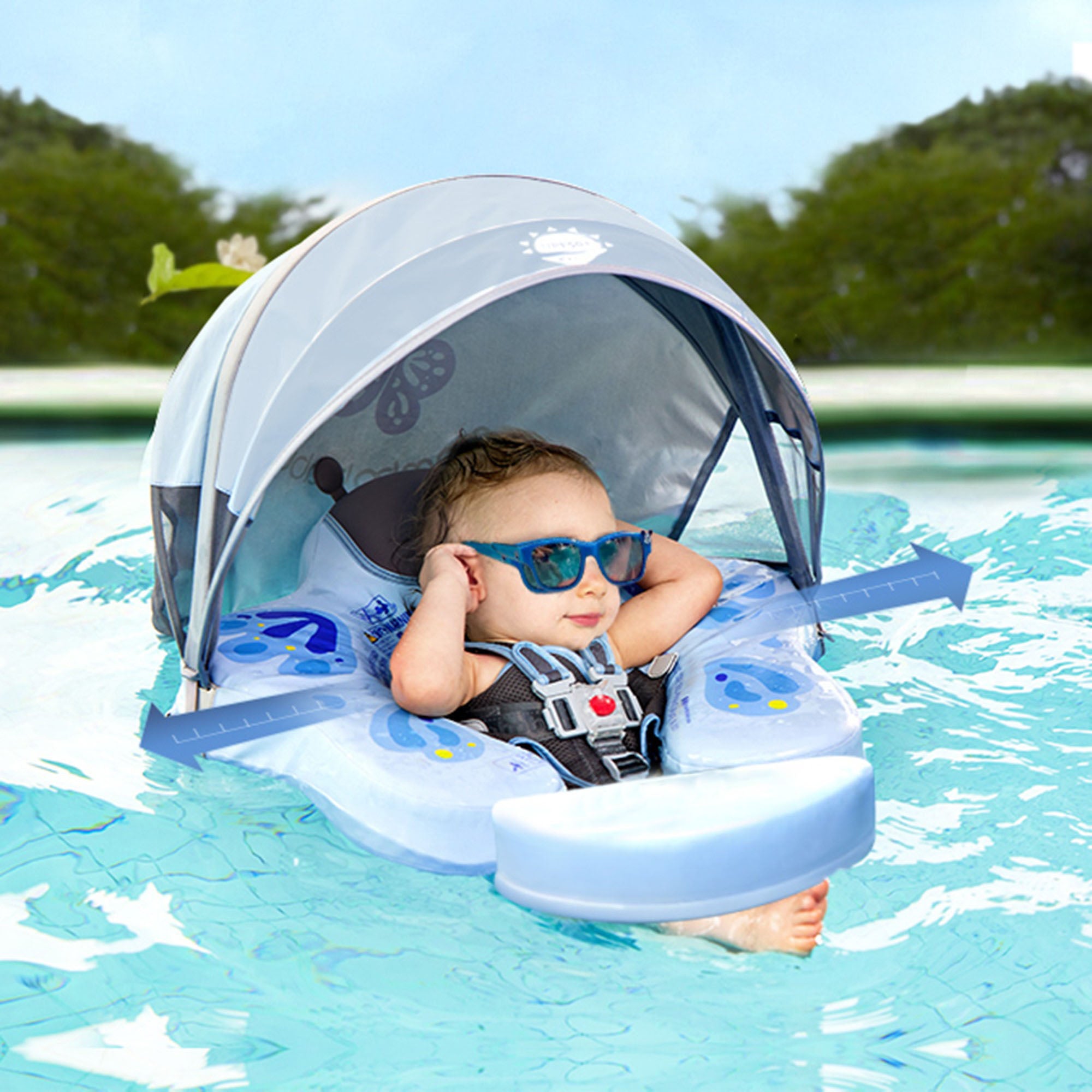 HECCEI Baby Float Butterfly with Canopy