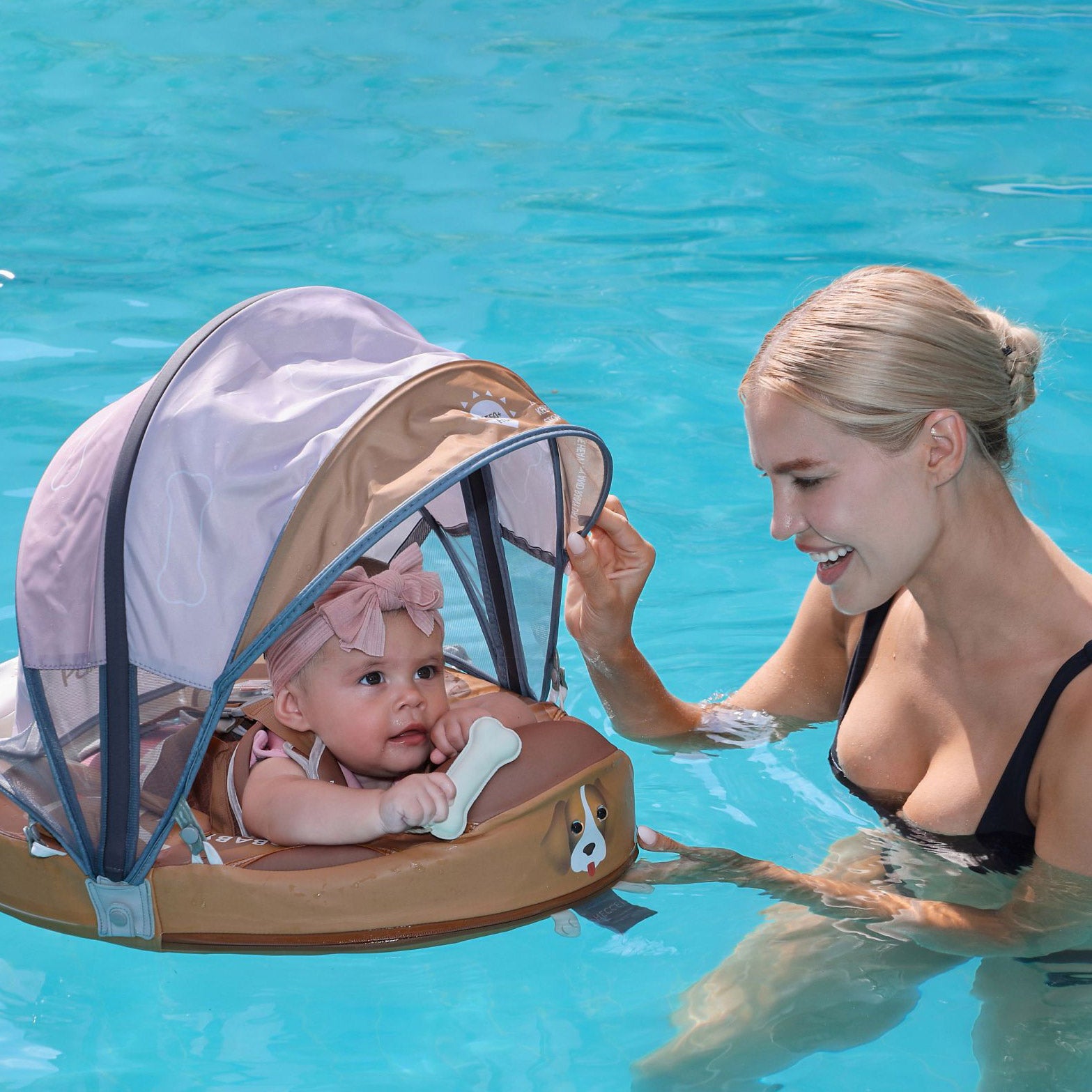 FoarmCore™ Baby Float Puppy with 3D UPF 50+ Sun Canopy