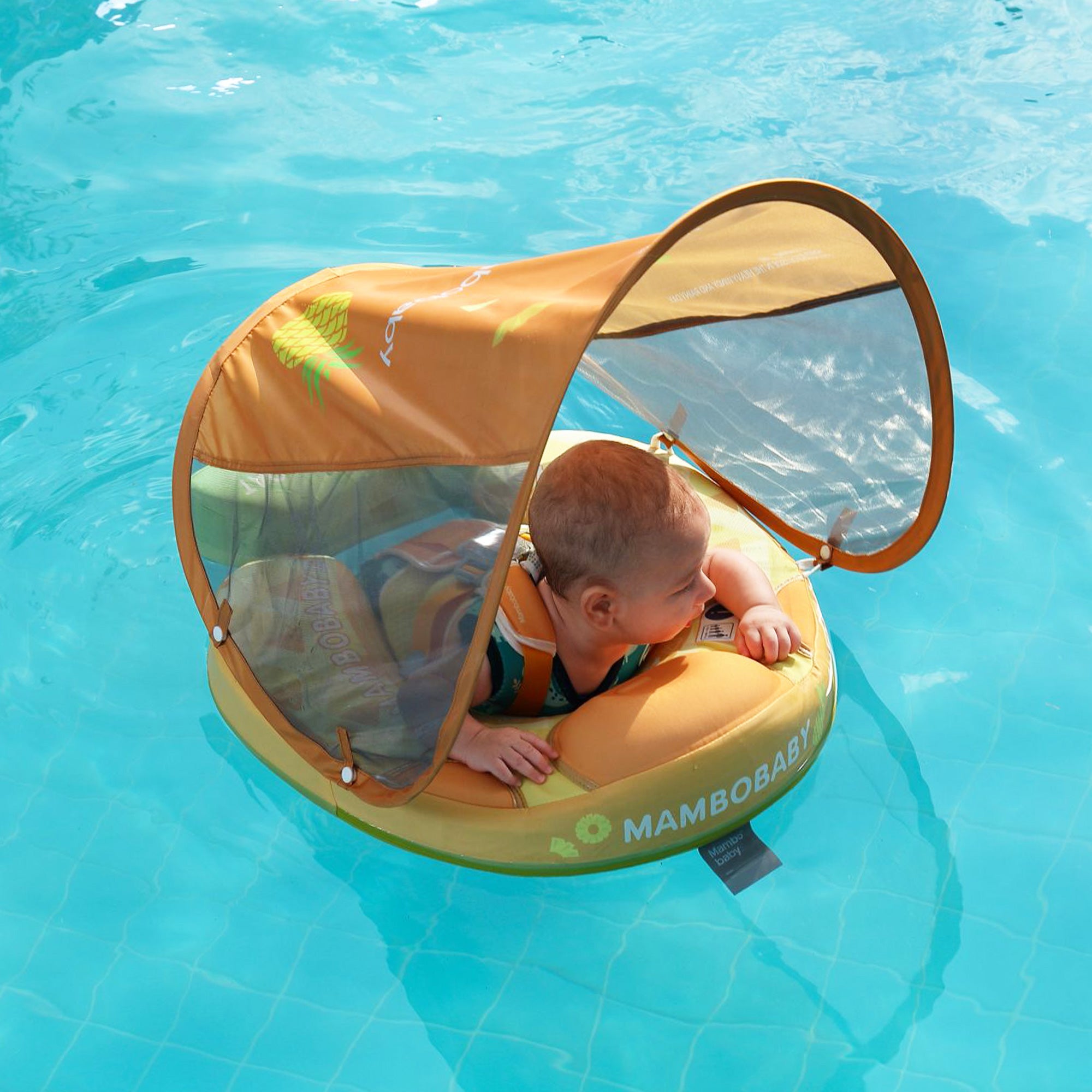 FoarmCore™ Baby Float Pineapple with UPF 50+ Sun Canopy