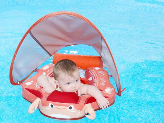 HECCEI Baby Swim Float Crab with Canopy