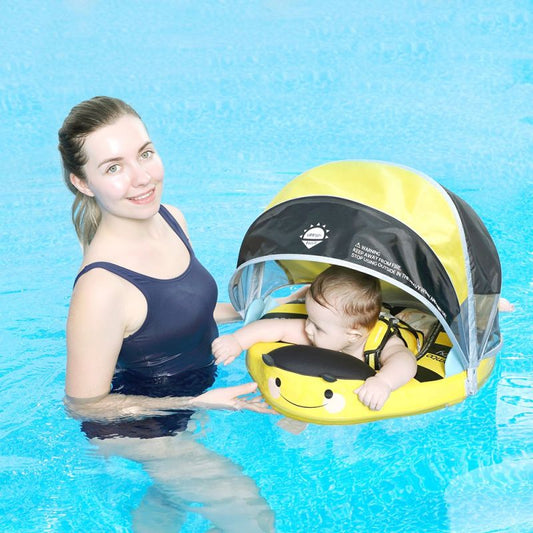 HECCEI Baby Swim Float HoneyBee with Canopy