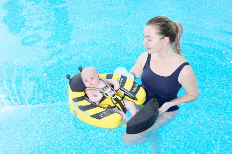 FoarmCore™ Baby Float HoneyBee with 3D UPF 50+ Sun Canopy