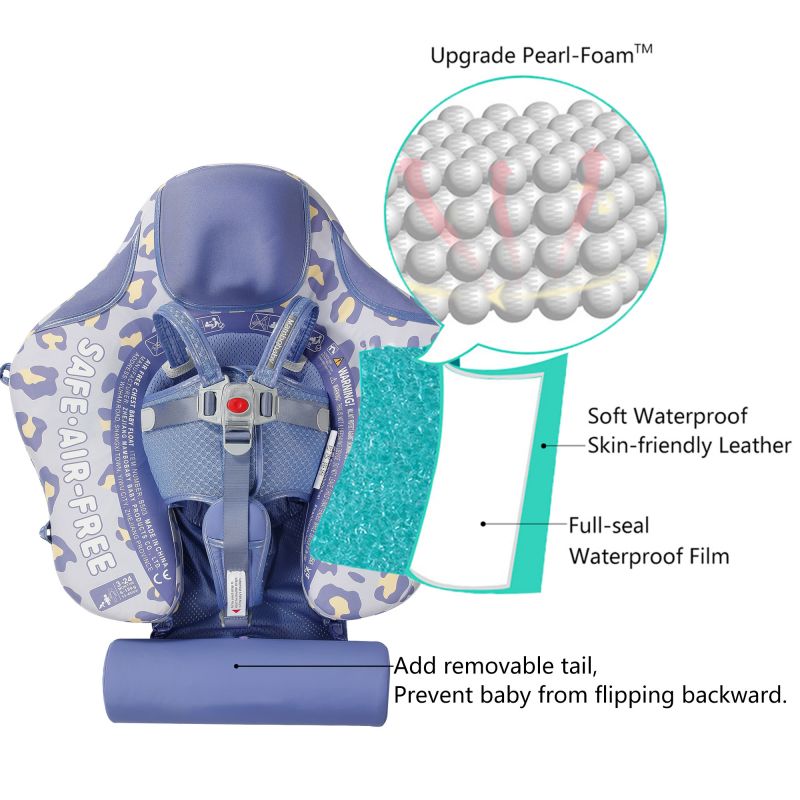 FoamCore™ Waterproof Deluxe Baby Float - Leopard
