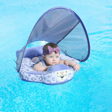 HECCEI Baby Float Leopard with Canopy