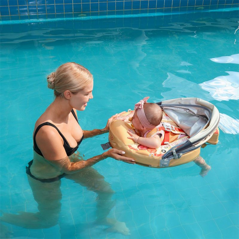 FoarmCore™ Baby Float Pizza with 3D UPF 50+ Sun Canopy