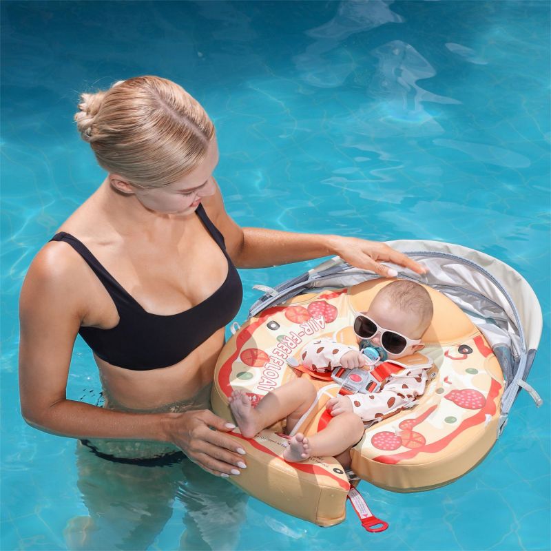 FoarmCore™ Baby Float Pizza with 3D UPF 50+ Sun Canopy