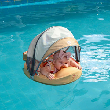 HECCEI Baby Pizza Swim Float with Canopy