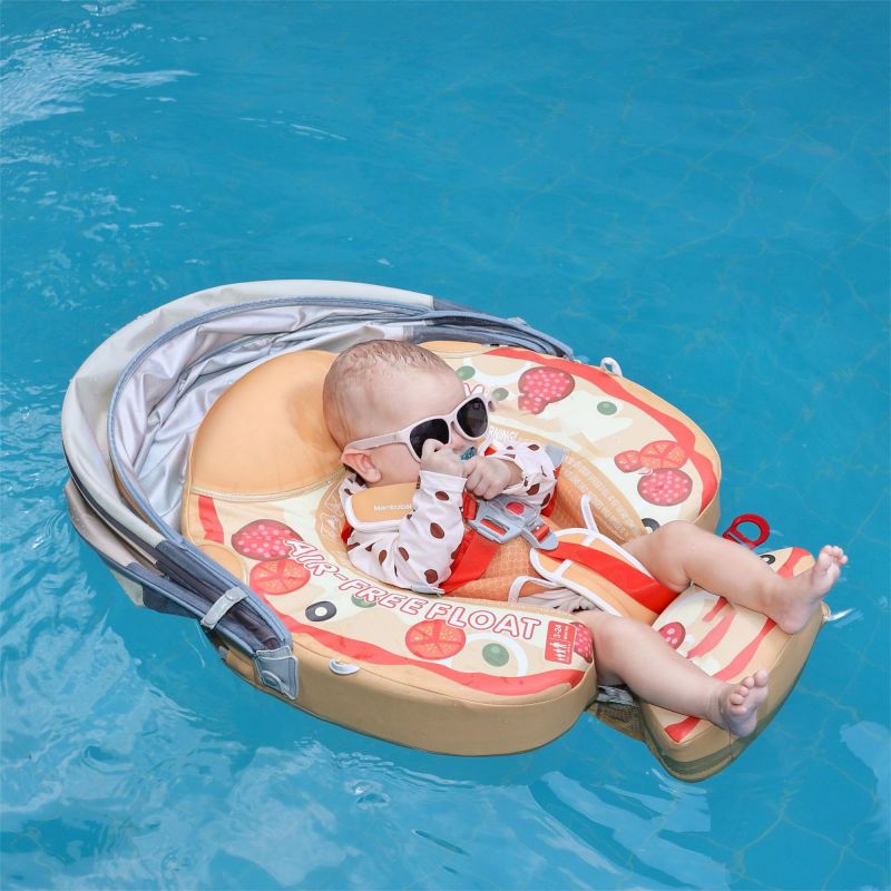 FoarmCore™ Baby Float Pizza with 3D UPF 50+ Sun Canopy