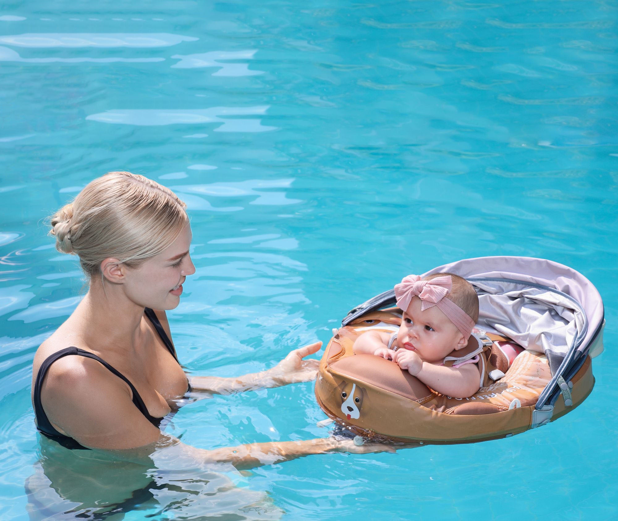 FoarmCore™ Baby Float Puppy with 3D UPF 50+ Sun Canopy