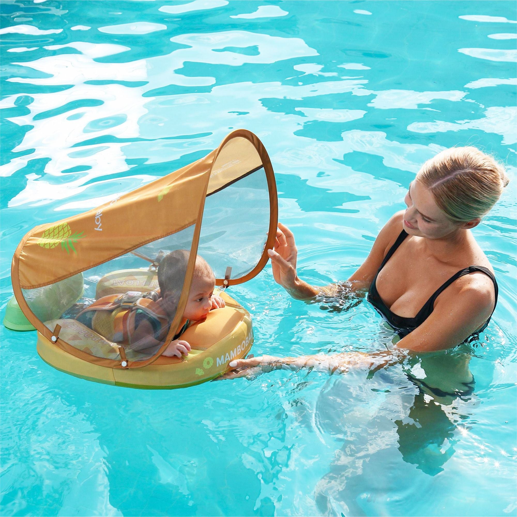 FoarmCore™ Baby Float Pineapple with UPF 50+ Sun Canopy