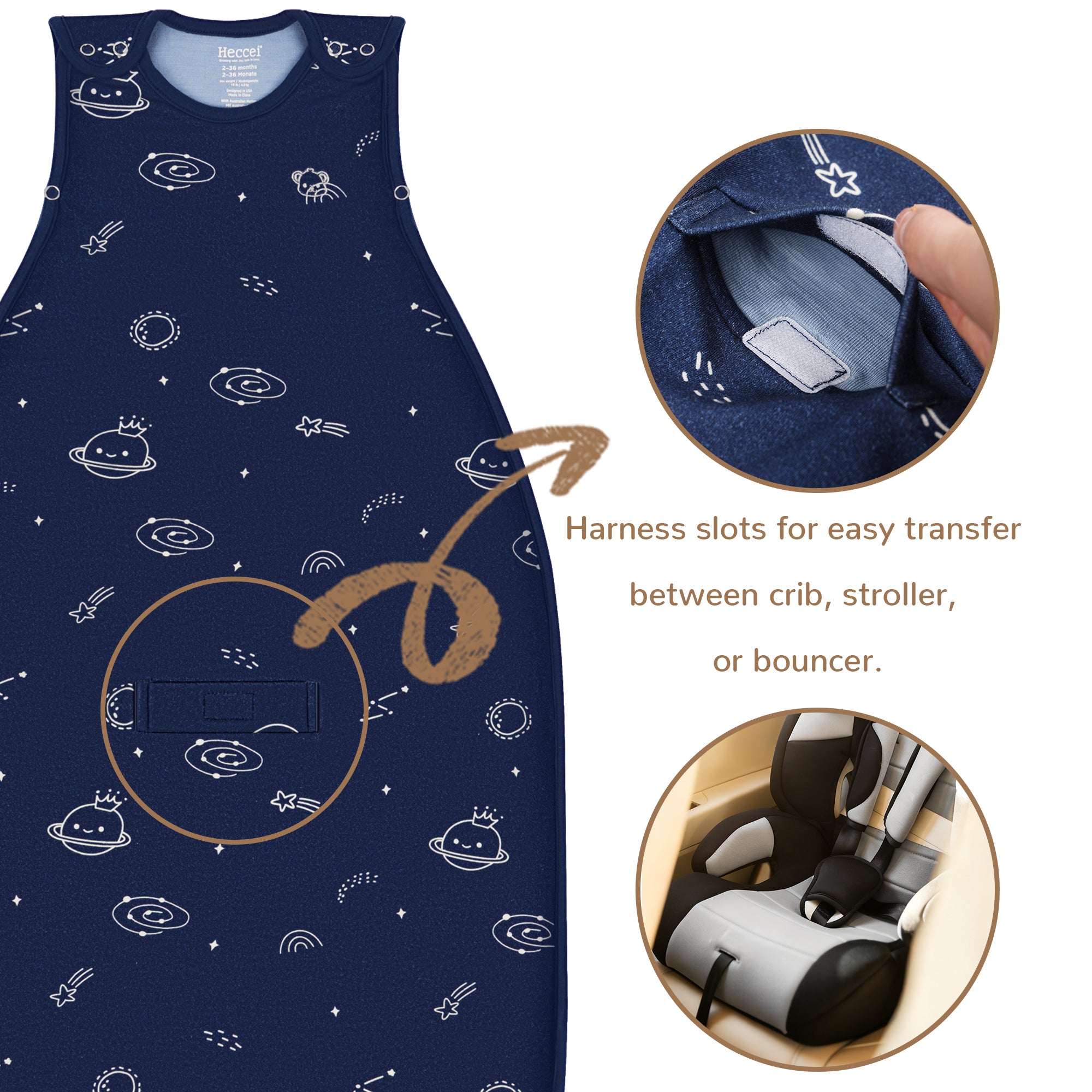 All-Season Merino Sleep sack - Cosmos Blue