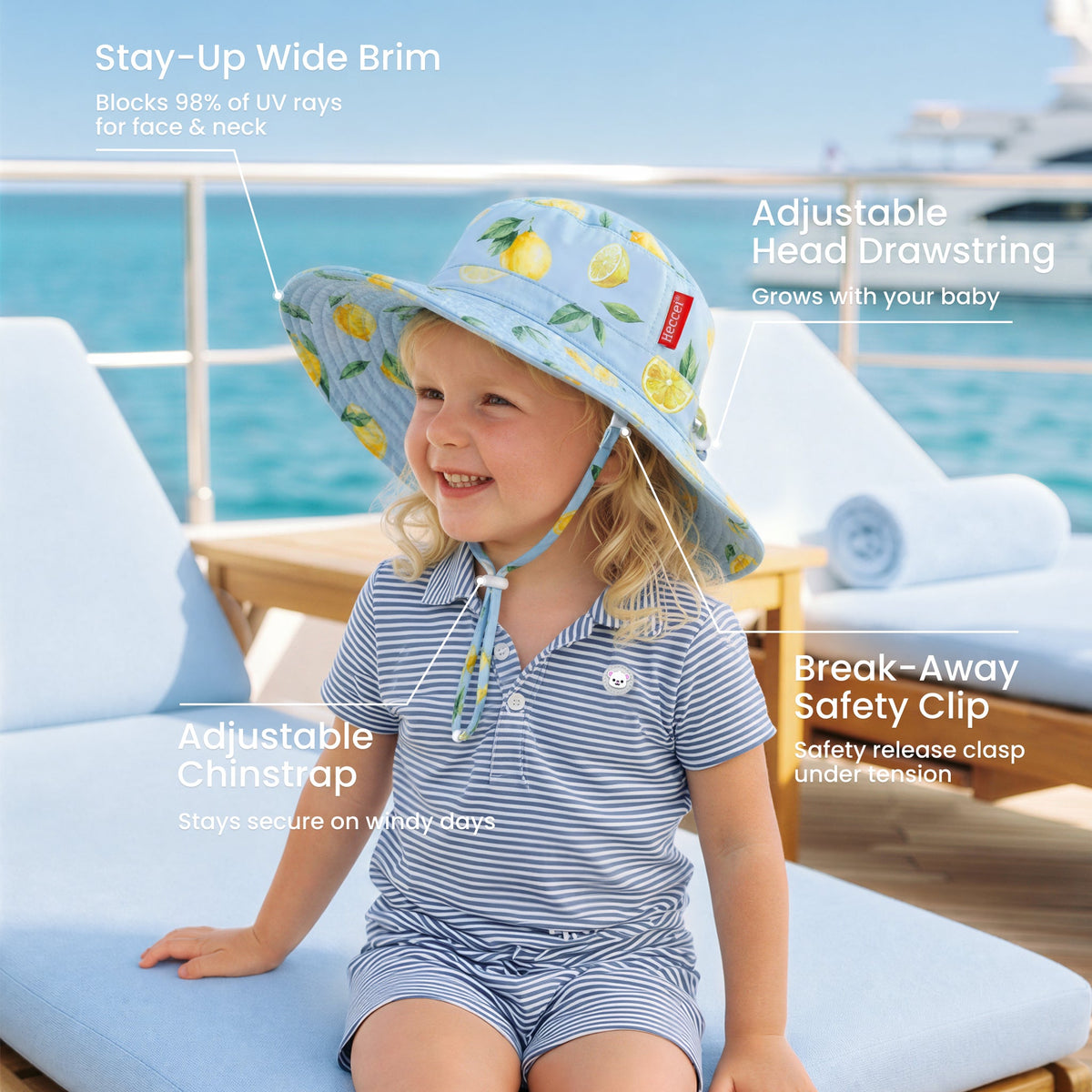 PackNest Sun Hat - Lemon