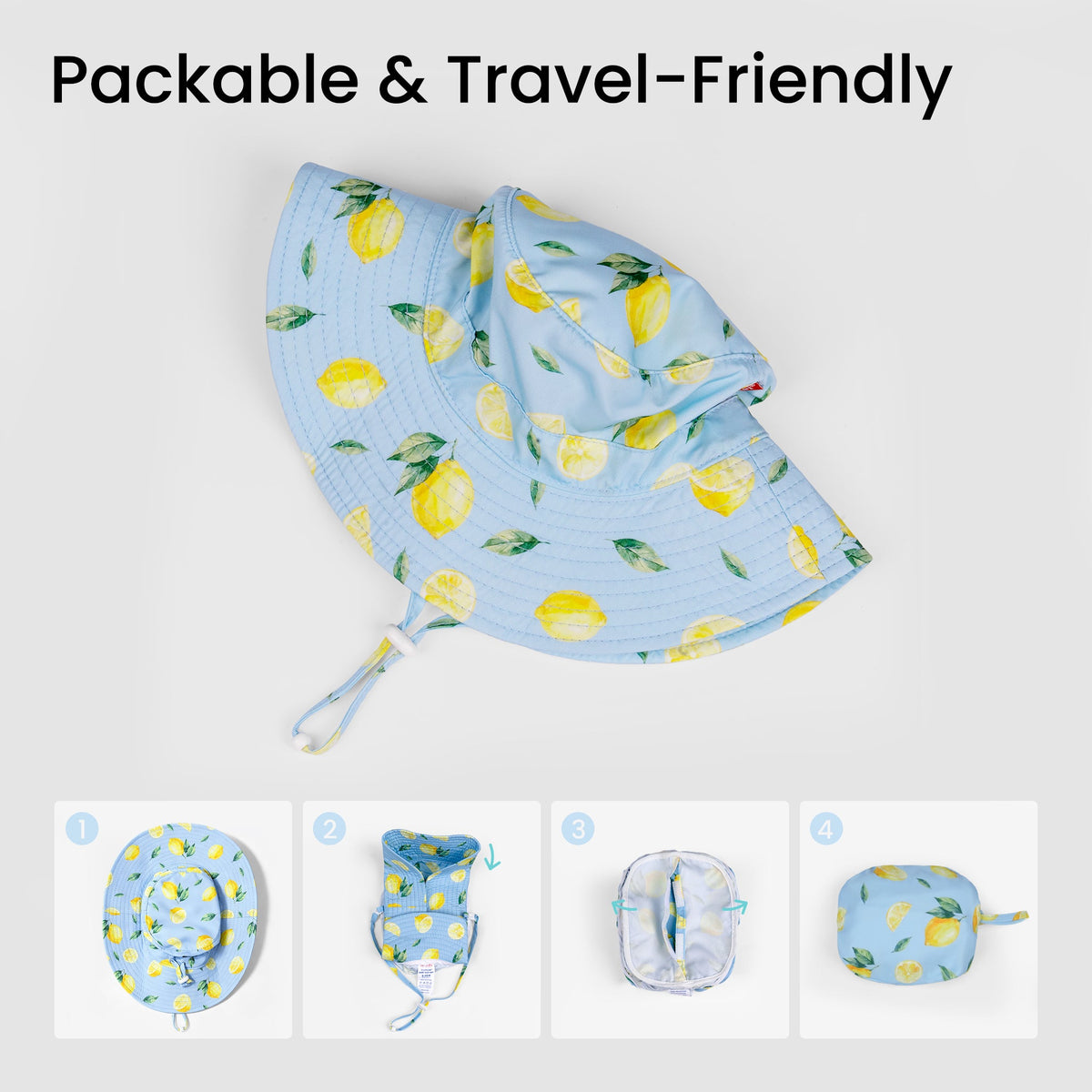 PackNest Sun Hat - Lemon