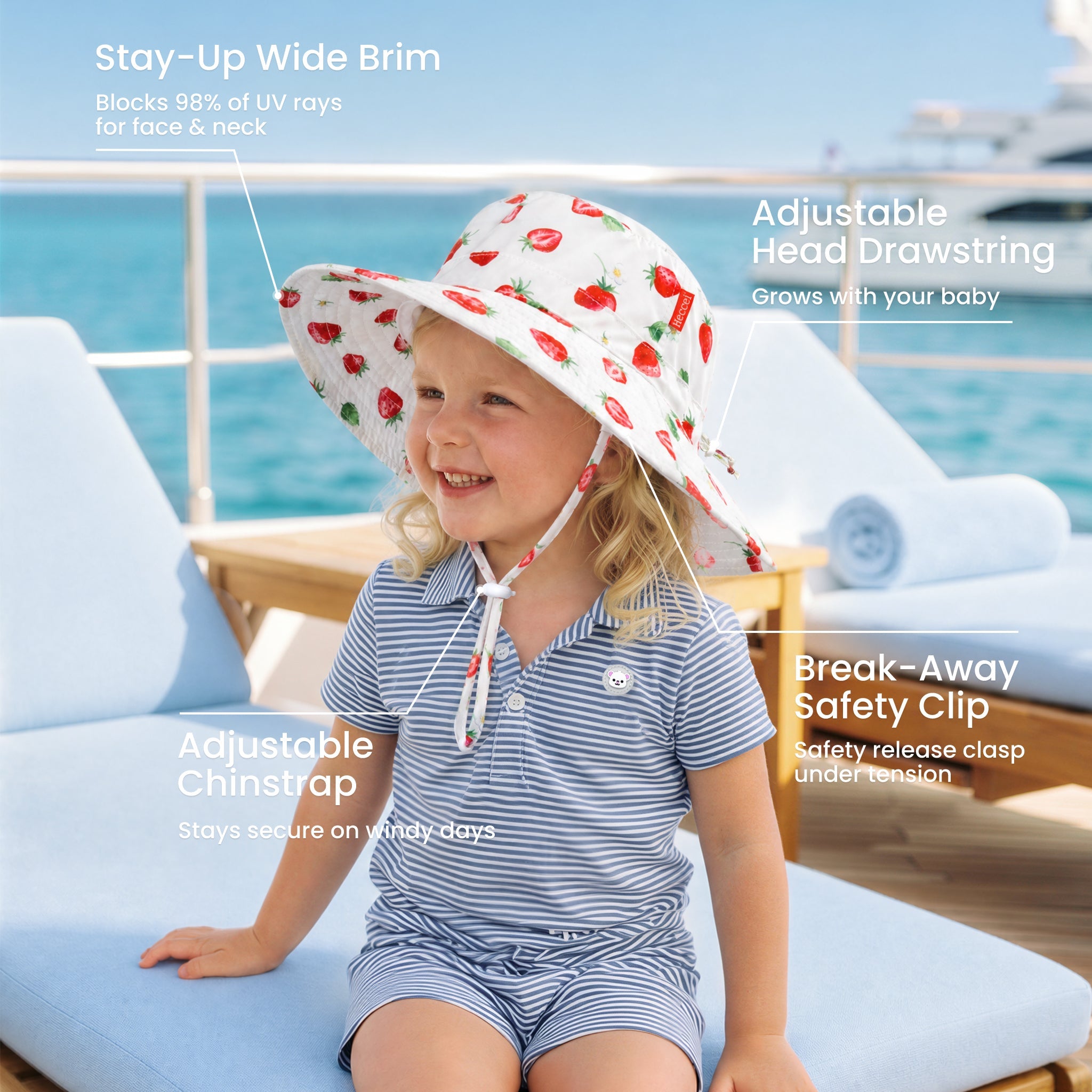 PackNest Sun Hat - Strawberry