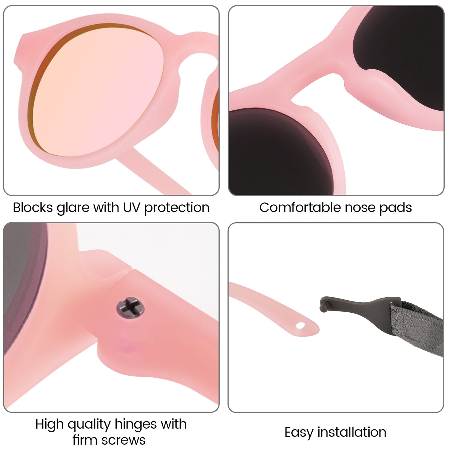 Pebble ColorShift™  - Mirrored Pink Frame