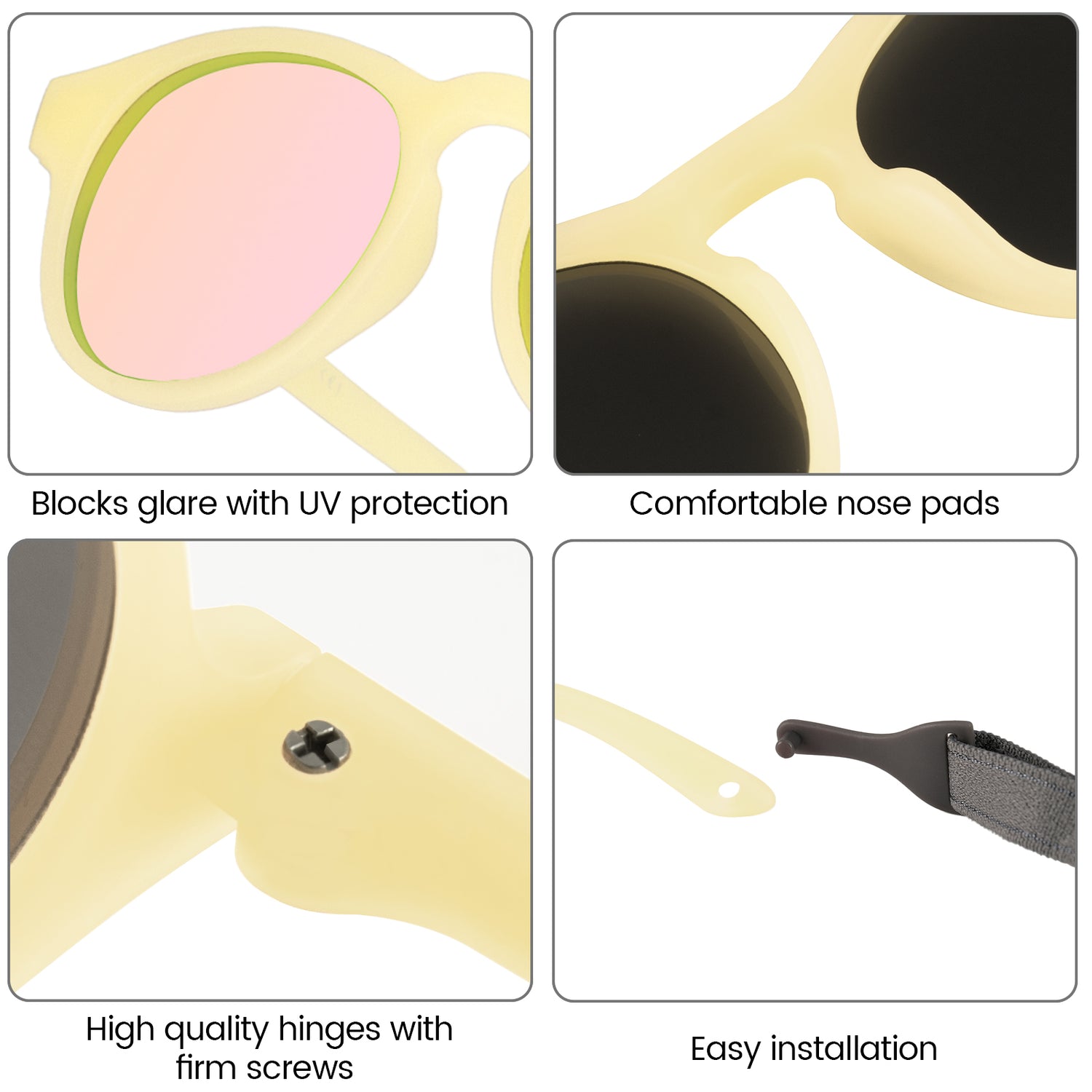 Pebble ColorShift™ - Mirrored Yellow Frame