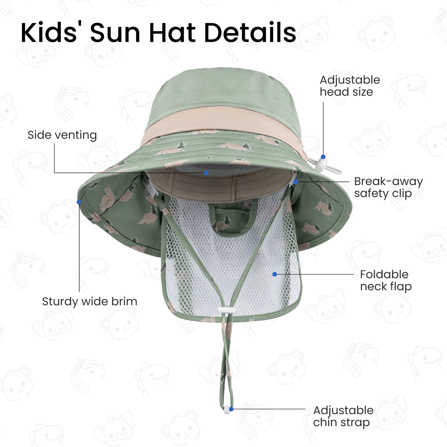 SkyCandy Sun Hat - Forest Green