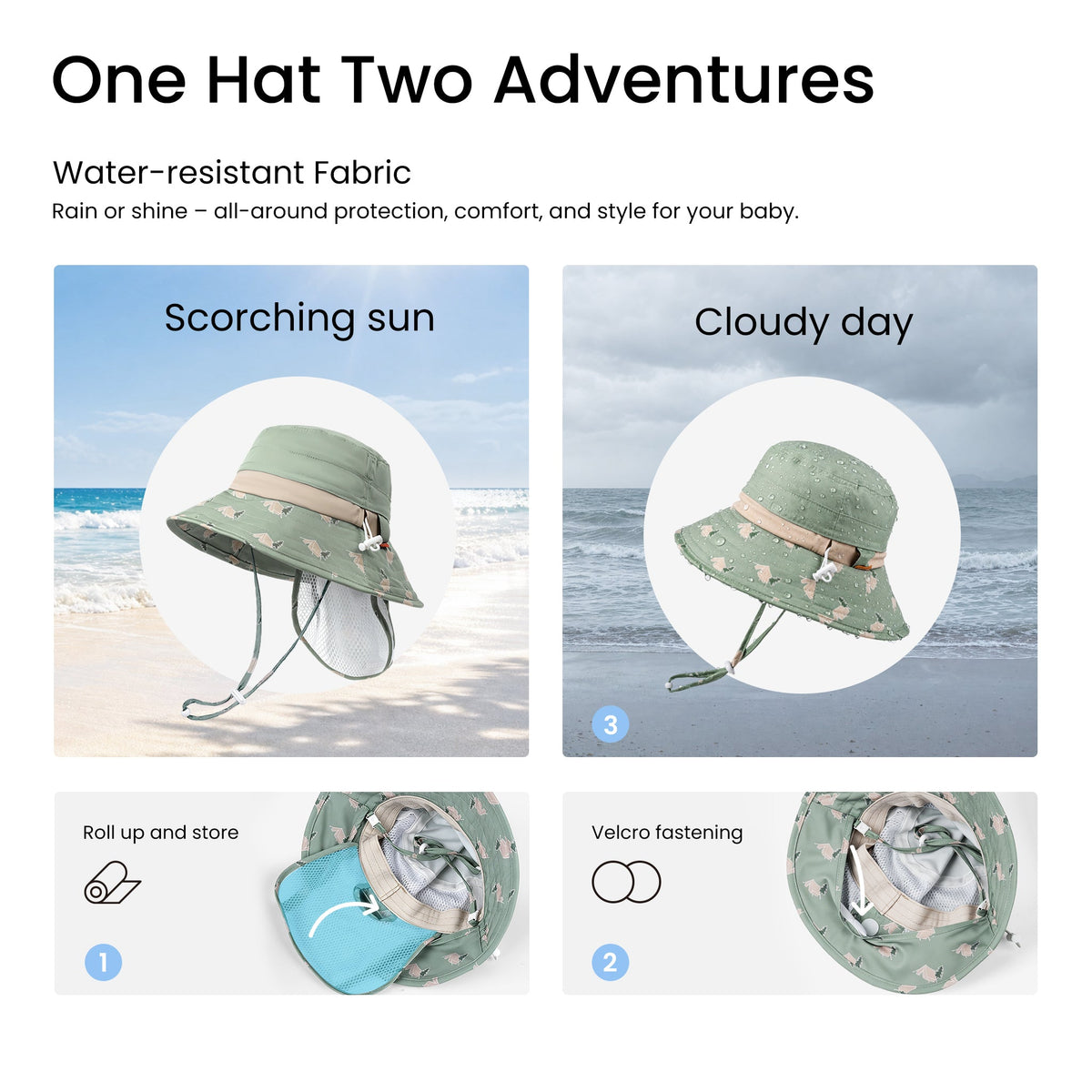SkyCandy Sun Hat - Forest Green