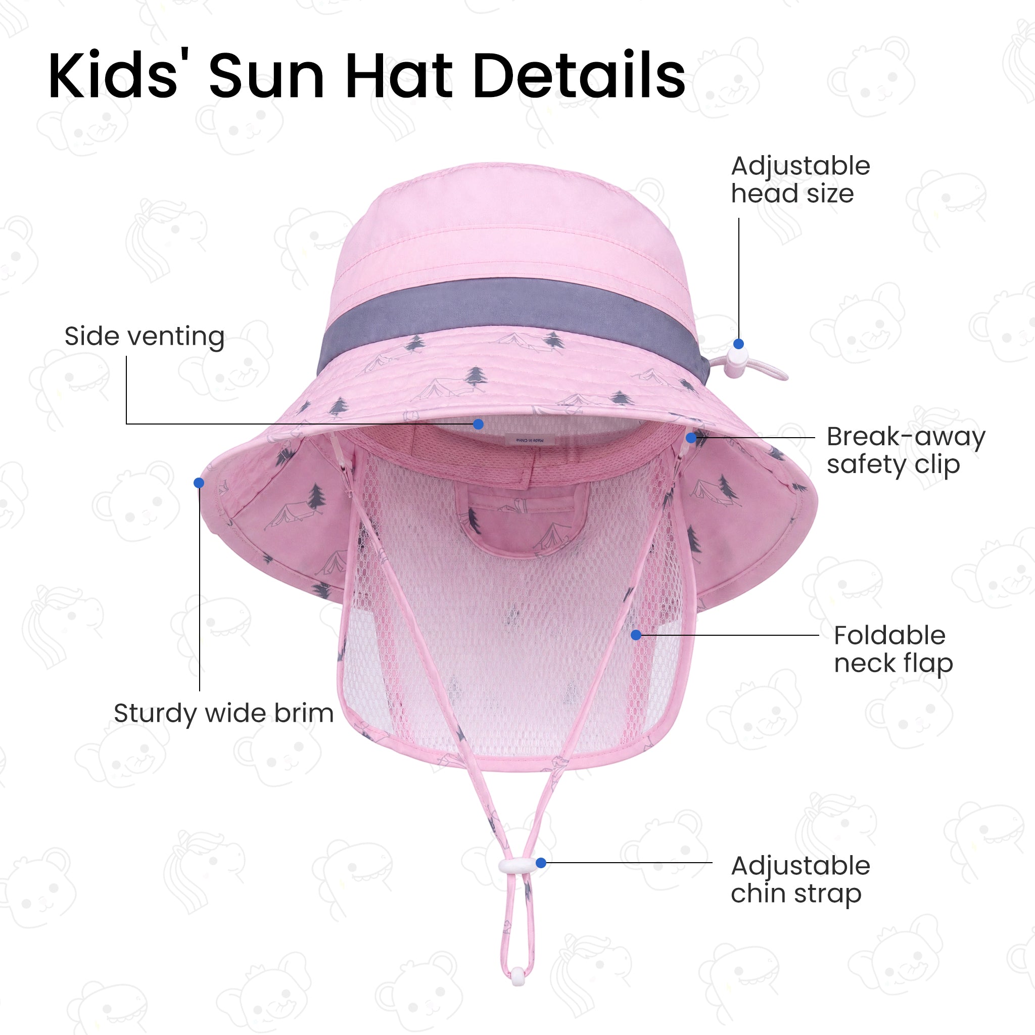 SkyCandy Sun Hat - Forest Pink
