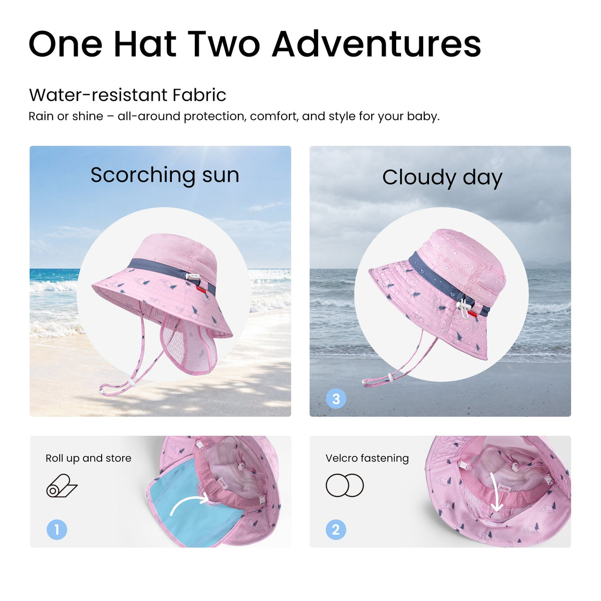 SkyCandy Sun Hat - Forest Pink